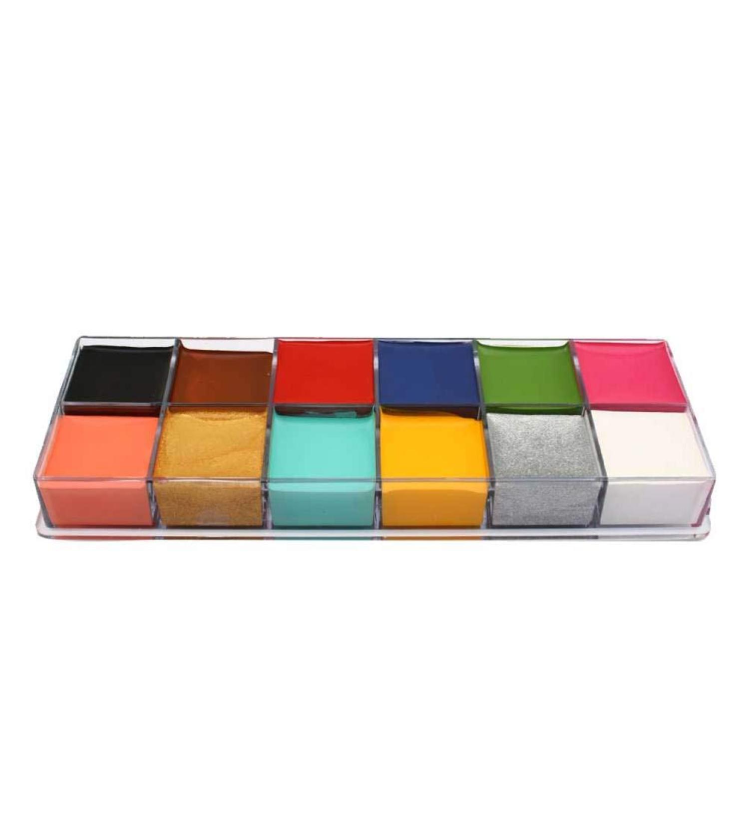 Lurrose 12 Fluorescent Body Painting Cream - Vibrant Cosmetic Pigment for Kids & Adults | International Shipping Available - Buy Online on GoSupps.com