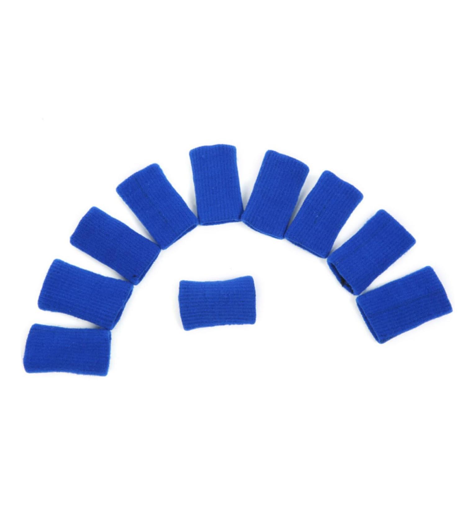 FOMIYES 10 Pack Finger Braces & Thumb Protectors - Medium Blue Sports Sleeves for Basketball Optimal Comfort & Support - International Shipping Available - Buy Online on GoSupps.com