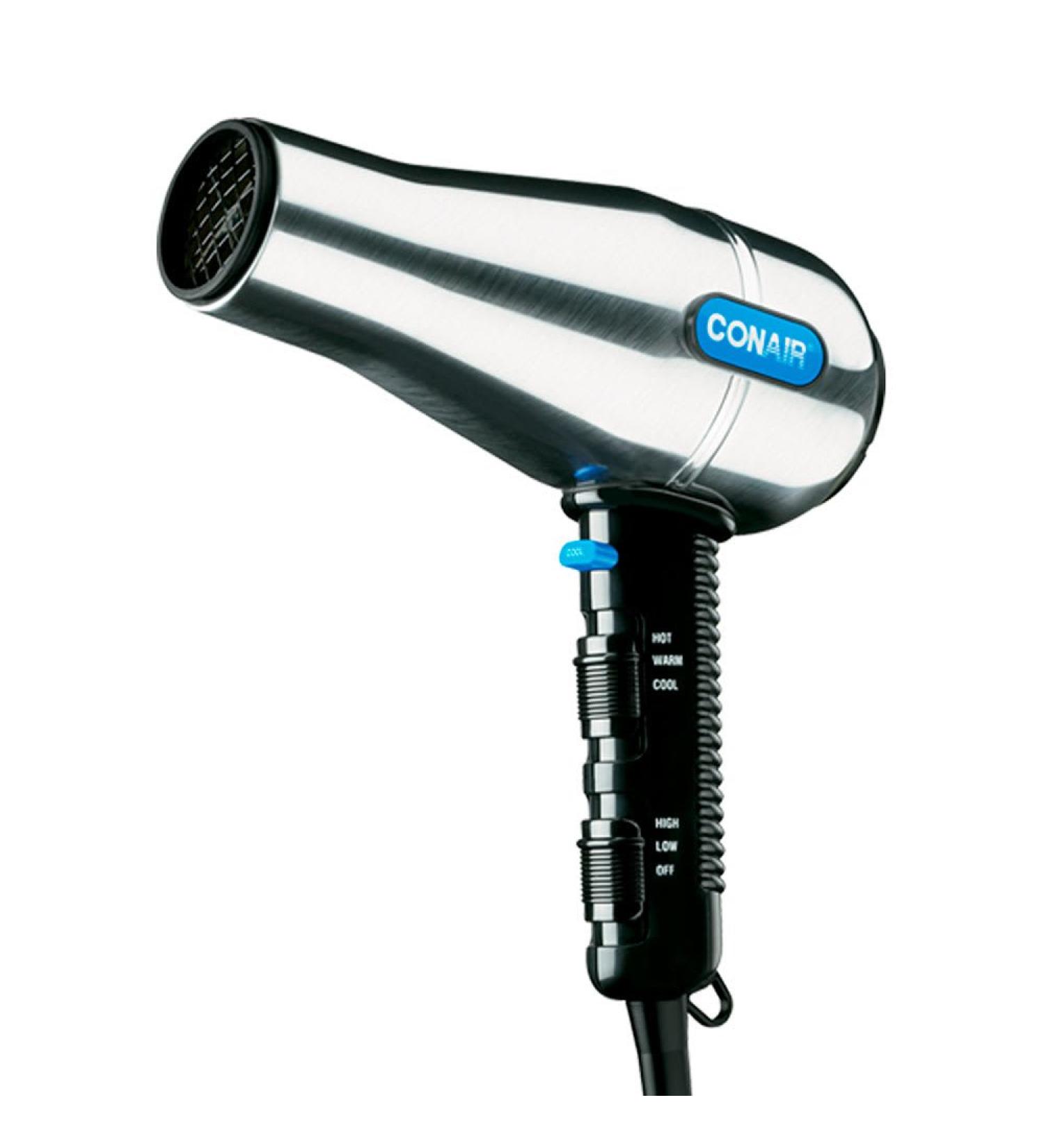 Tabletop King Hospitality 141WRW Salon-Style Hair Dryer w/Cool Shot Button - (3) Heat Settings & (2) Speed Settings Brushed Metal
