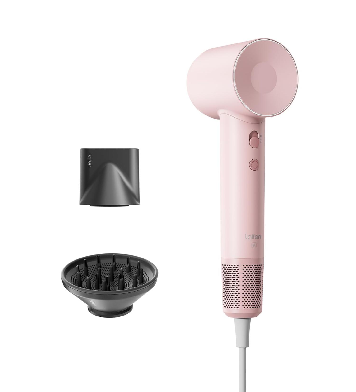 Laifen Hair Dryer Swift SE 200 Million Negative Ionic Blow Dryer with 105 000 RPM Brushless Motor 1400W Powerful Fast Drying High-Speed Low Noise Hairdryer with Magnetic Nozzle & Diffuser (Pink) - Buy Online on GoSupps.com