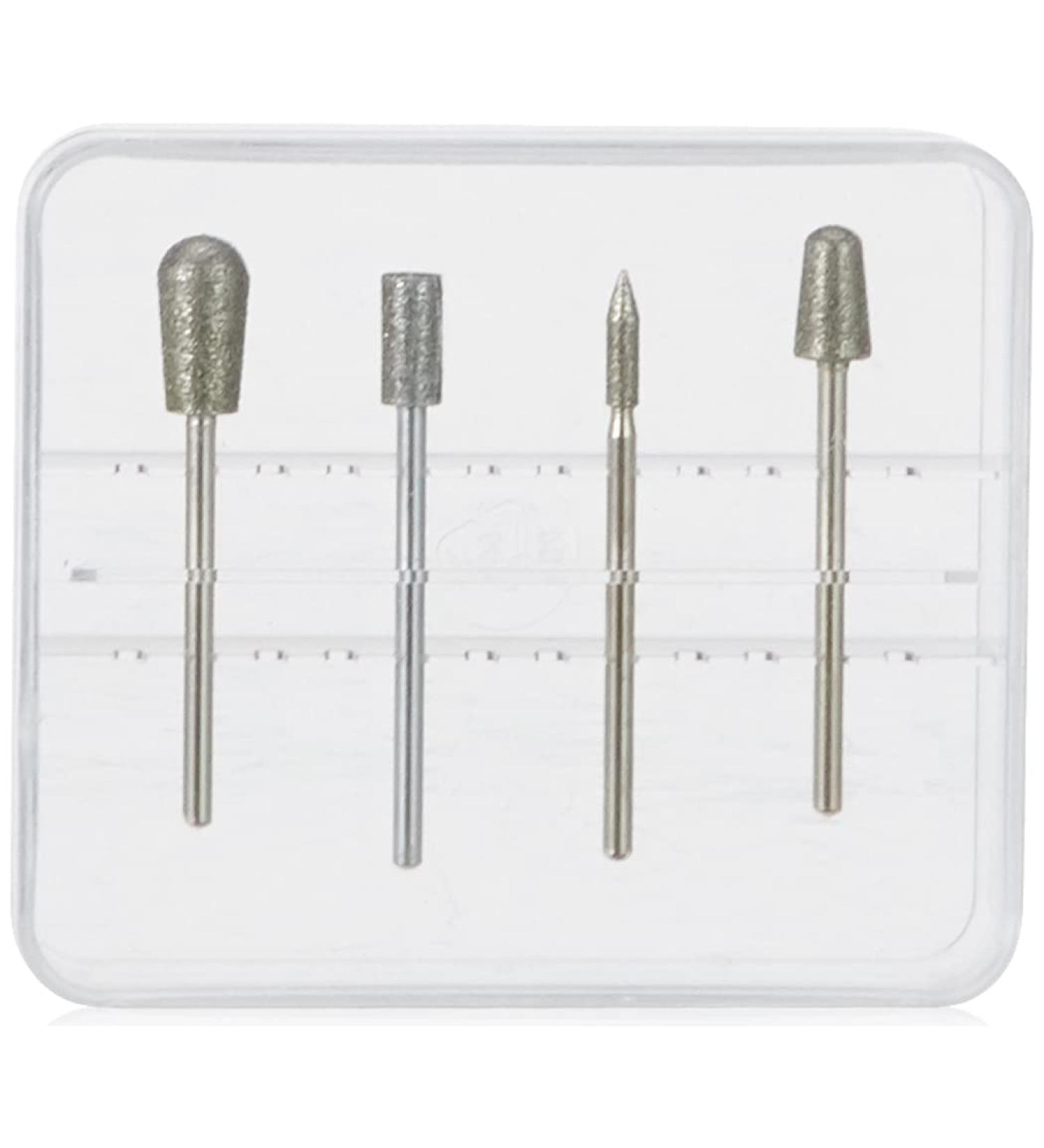Bausch 1749 Diamond Milling Cutter Set - 4 Diamond Attachments for Manik r & Pedicure | Ultimate Nail & Foot Care Tools - Buy Online on GoSupps.com