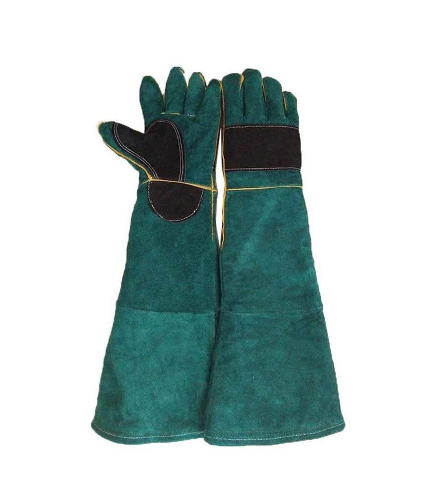 Animals Handling Gloves Anti-Bite/Scratch Thickened Protection Gauntlet for Cat Dog Ferret Wild Bird Pet Handling - Buy Online on GoSupps.com