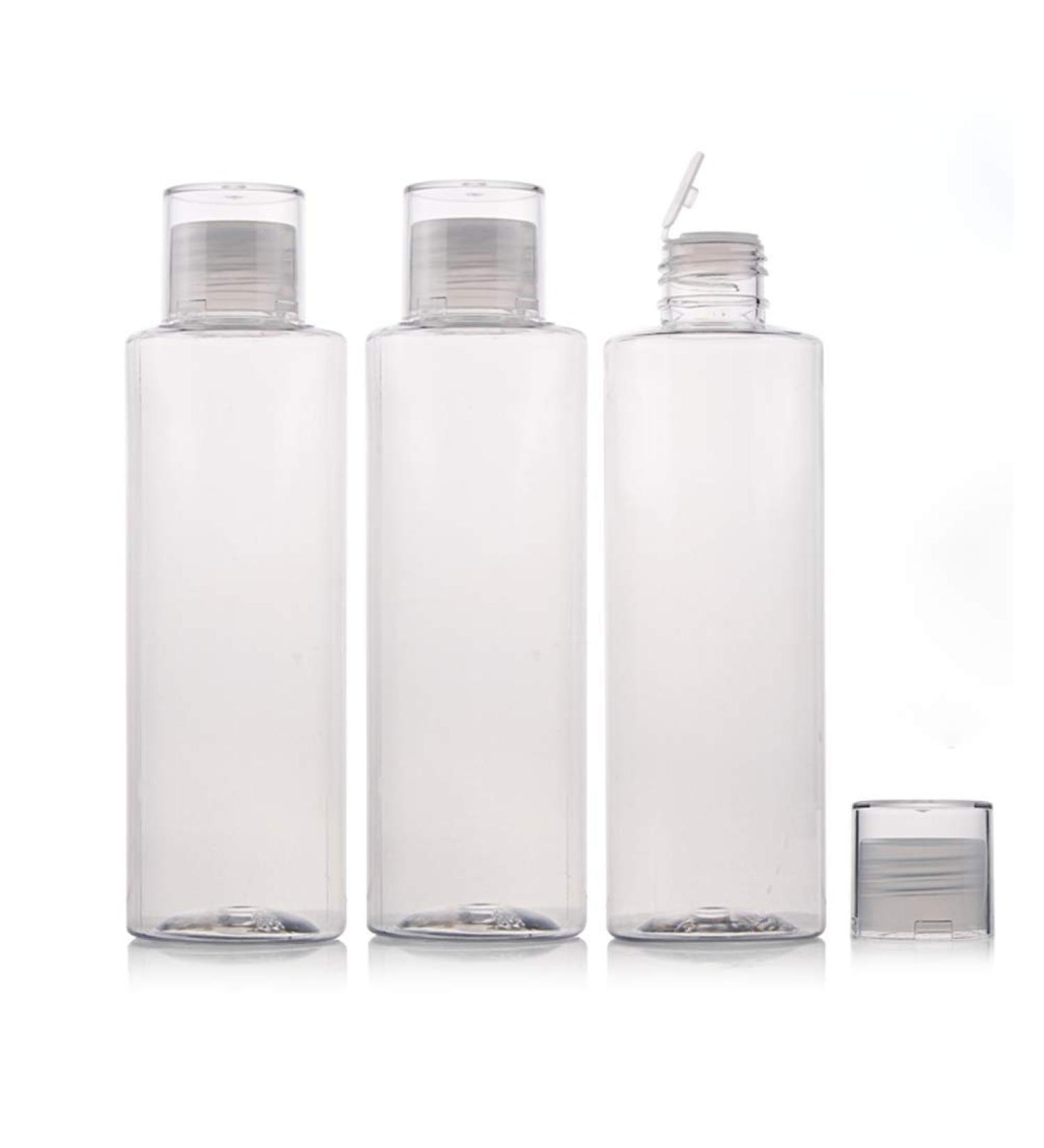 3PCS Empty Clear Plastic Soft Squeeze Bottle with Flip Cap Refillable Cosmetic Makeup Travel Sample Packing Tube Container Jars for Cosmetic Bath Shower Gel Lotion Liquid Shampoo (250ml) - Buy Online on GoSupps.com