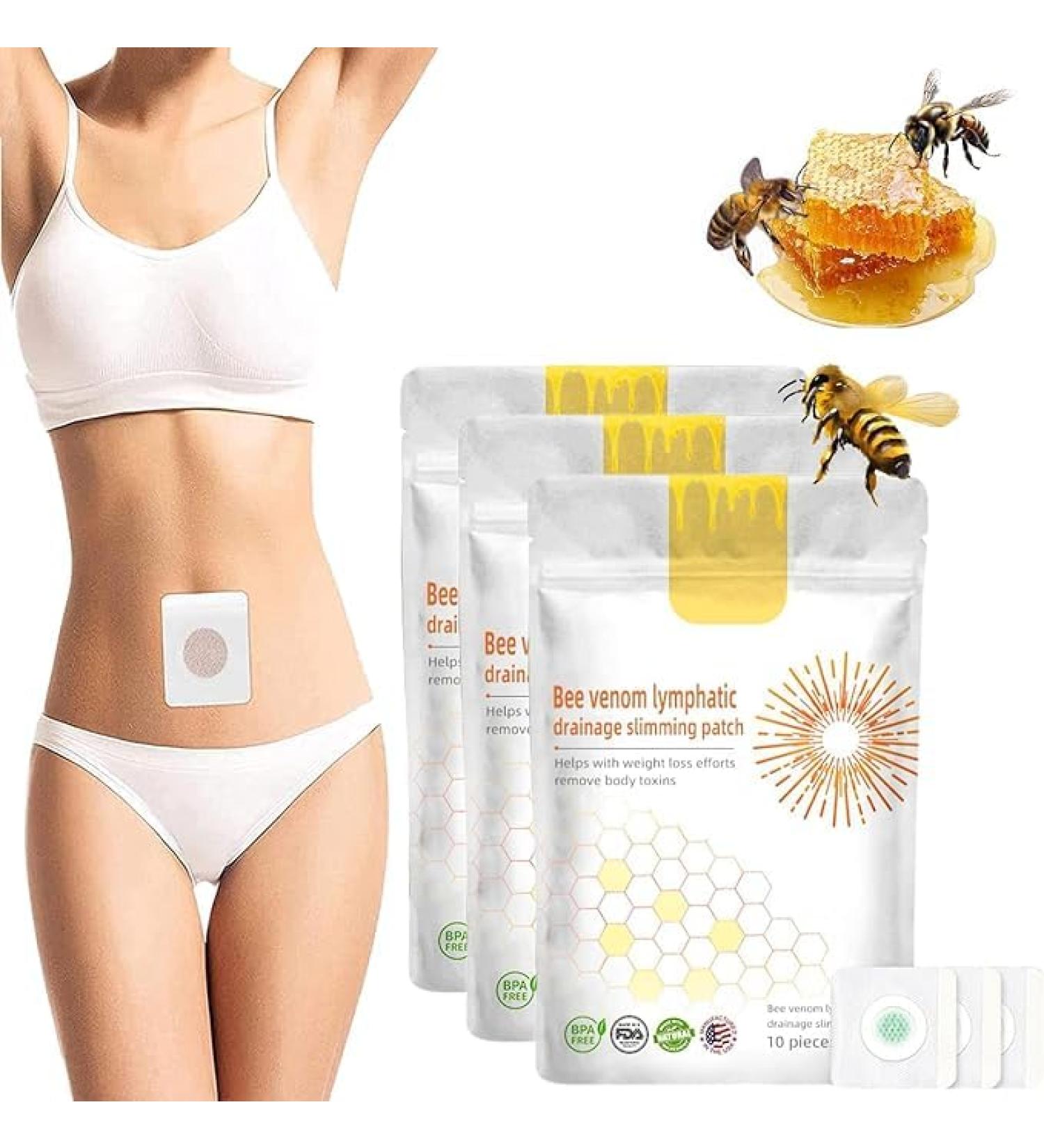 10/20/30Pcs Bee Venom Slimming Patches - Bee Venom Lymphatic Drainage Slimming Patches - Bee Venom Lymphatic Drainage Shaping Belly Stickers for Women & Men - Body Curves Shaping Pads for Weight Loss (3Pack - 30Pcs) - Buy Online on GoSupps.com
