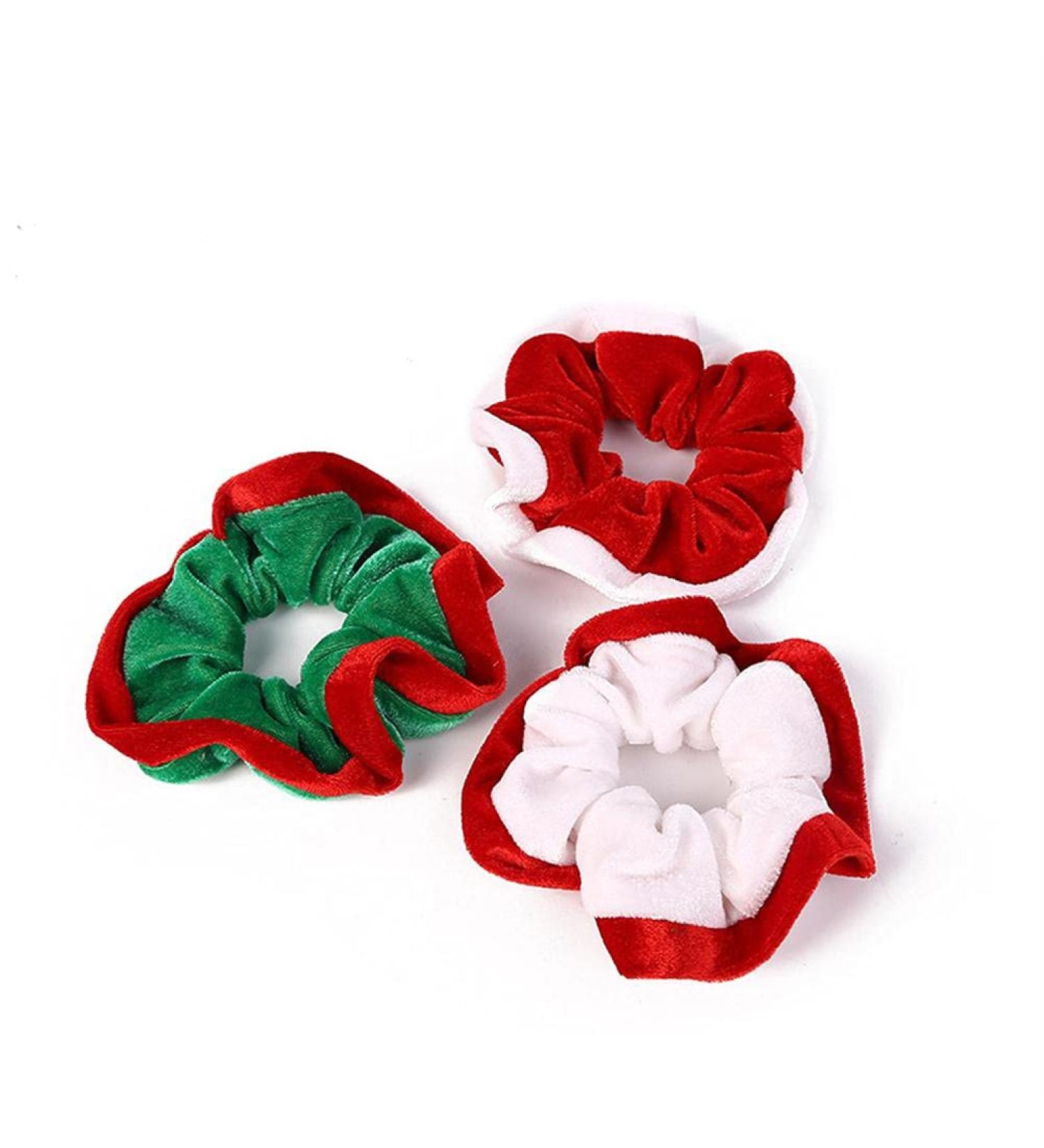Shop Tumnea Christmas Hair Tie Set - Colorful Flannel Ponytail Bands | 3 Pieces of Holiday Hair Jewelry for Women - Buy Online on GoSupps.com