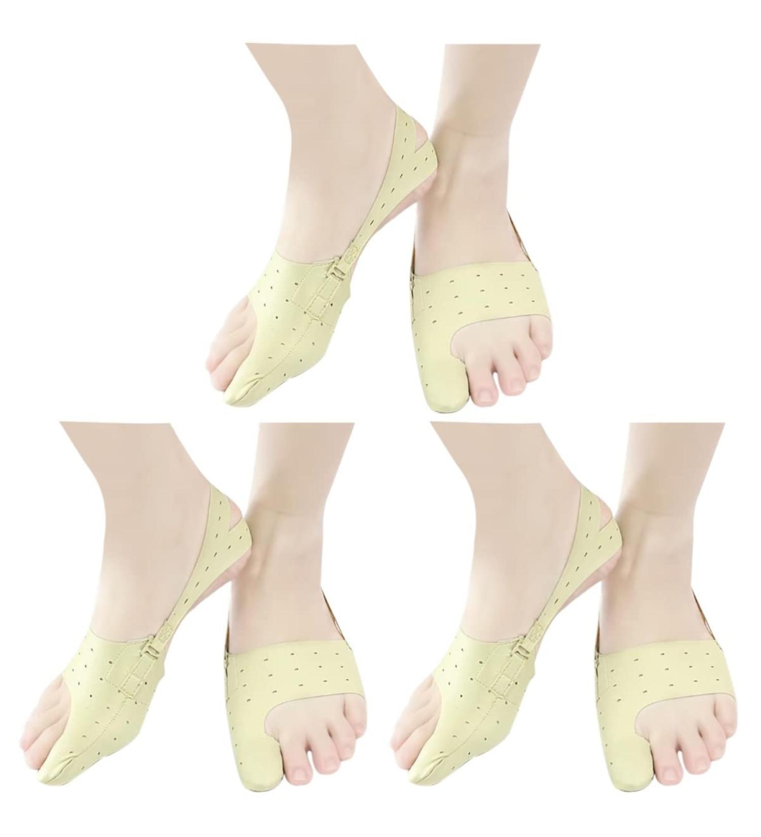 Healifty Unisex Big Toe Straightener & Bunion Corrector - Set of 3 (Light Yellow) - Foot Orthotics - Buy Online on GoSupps.com