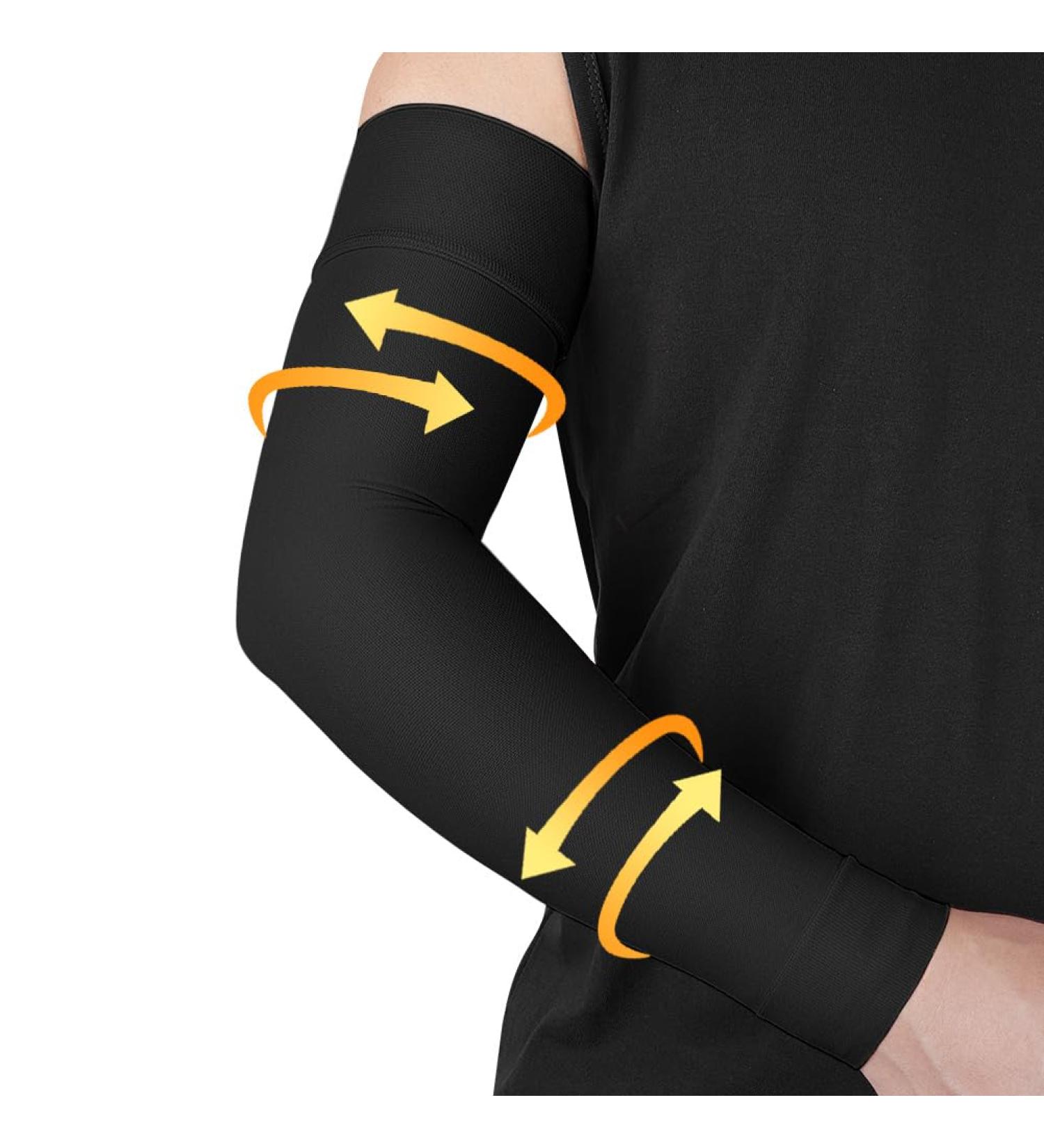 Beister Medical Compression Arm Sleeve - 20-30 mmHg for Men & Women Elbow Support for Varicose Veins Arthritis Lymphatic Health - Black XL - Buy Online on GoSupps.com