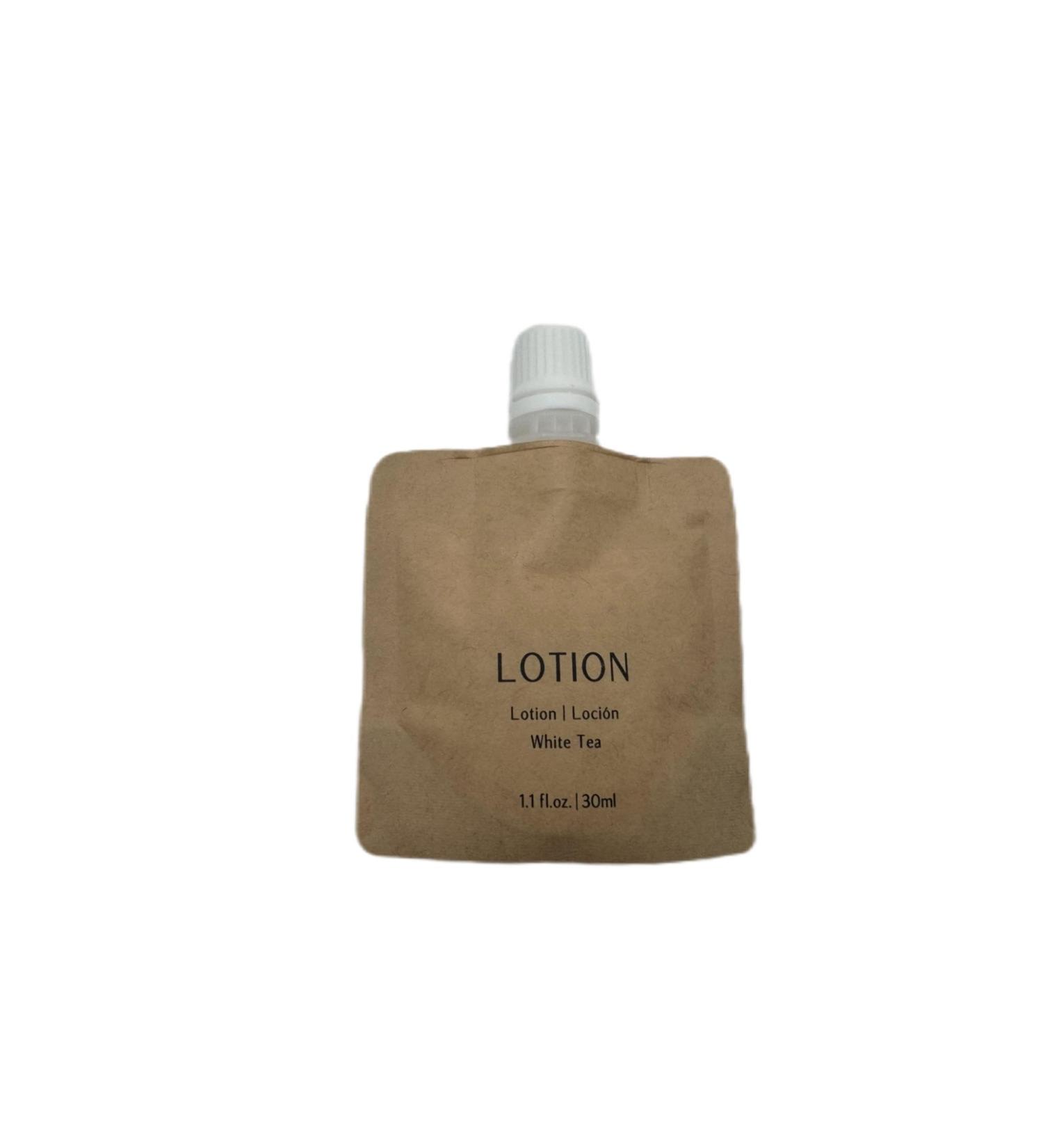 Body Lotion Recyclable Kraft Paper Pouch Bag (100 Pack 1.1oz/30ml)