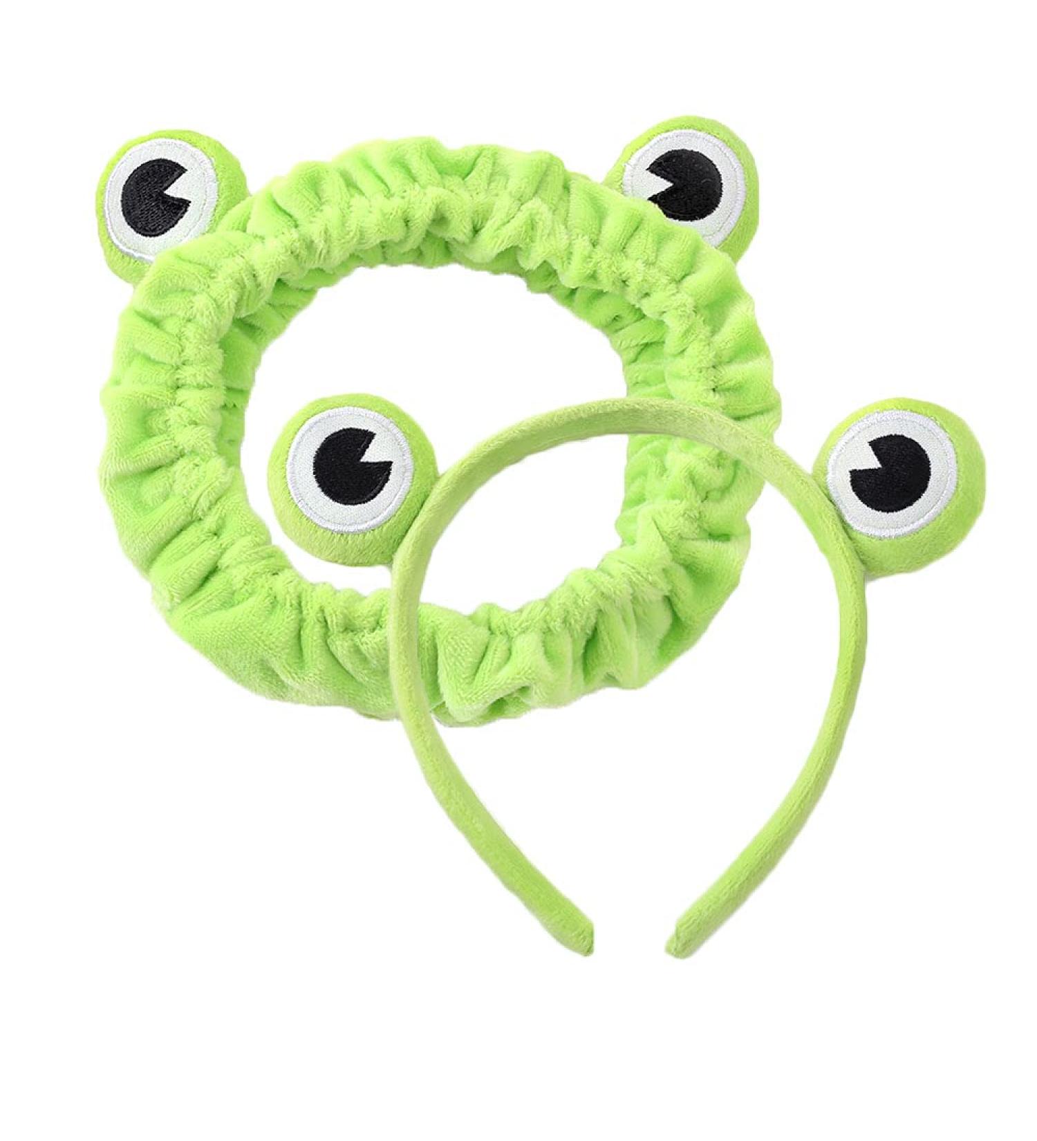 UngVeil 2 Pieces Cute Frog Headband Stretchy Frog Hair Accessories Cartoon Frog Headband for Face Washing Shower Sports Yoga Beauty Skincare - Buy Online on GoSupps.com