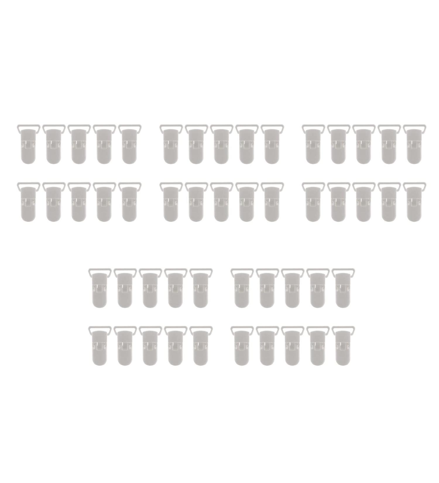 VEMART 50Pcs T-Shape Plastic Pacifier Clips for Babies & Kids | Soother Dummy Badge Holders - White - International Shipping Available - Buy Online on GoSupps.com