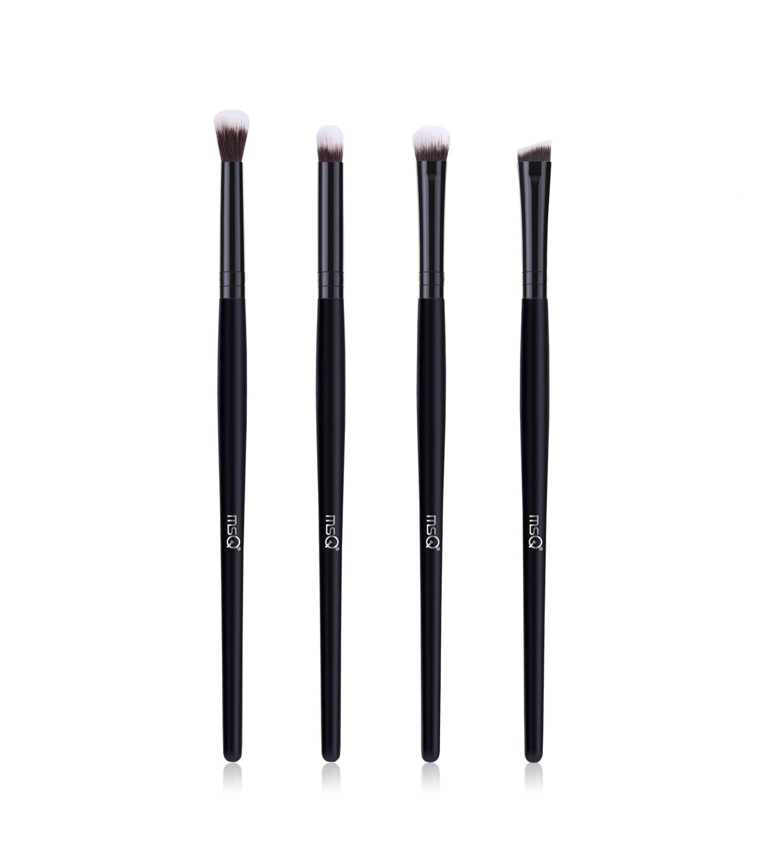 MSQ 4-Piece Eye Brush Set - Premium Eyeshadow Blending & Makeup Brushes for Flawless Application - Buy Online on GoSupps.com