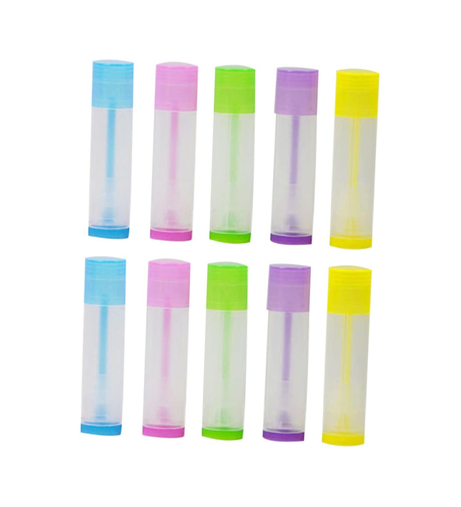50pcs Clear Lip Balm Containers for DIY Makeup Handcraft - Lightweight Empty Gloss Tubes with Portable Lipstick Cap - ADOCARN - Buy Online on GoSupps.com