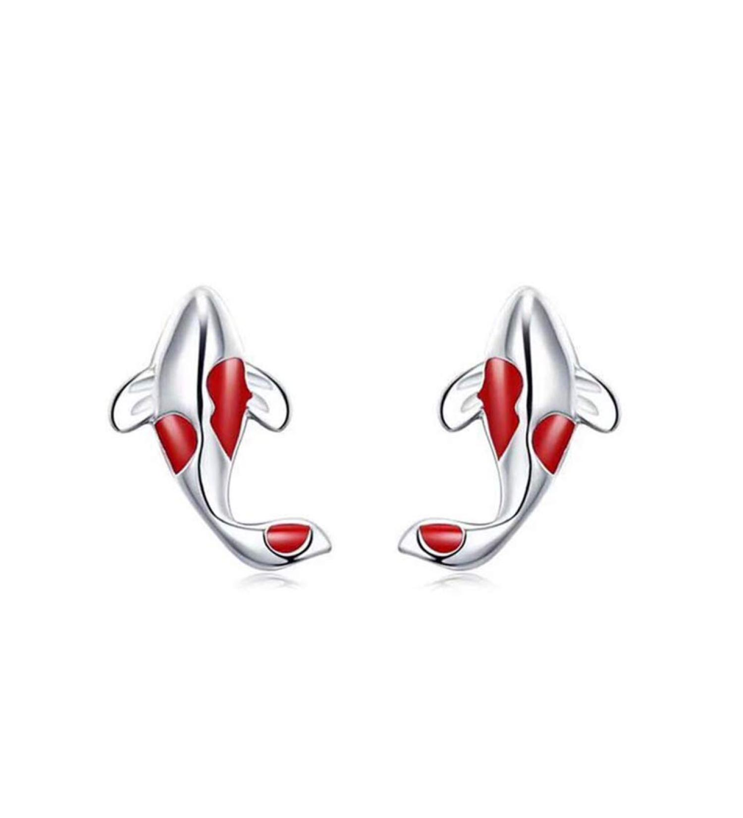 Feyley Minimalist Earrings for Women | Trendy Color Matching Pins | Fashionable Fish Stud Earrings | Perfect Couple Jewelry Gifts - Buy Online on GoSupps.com