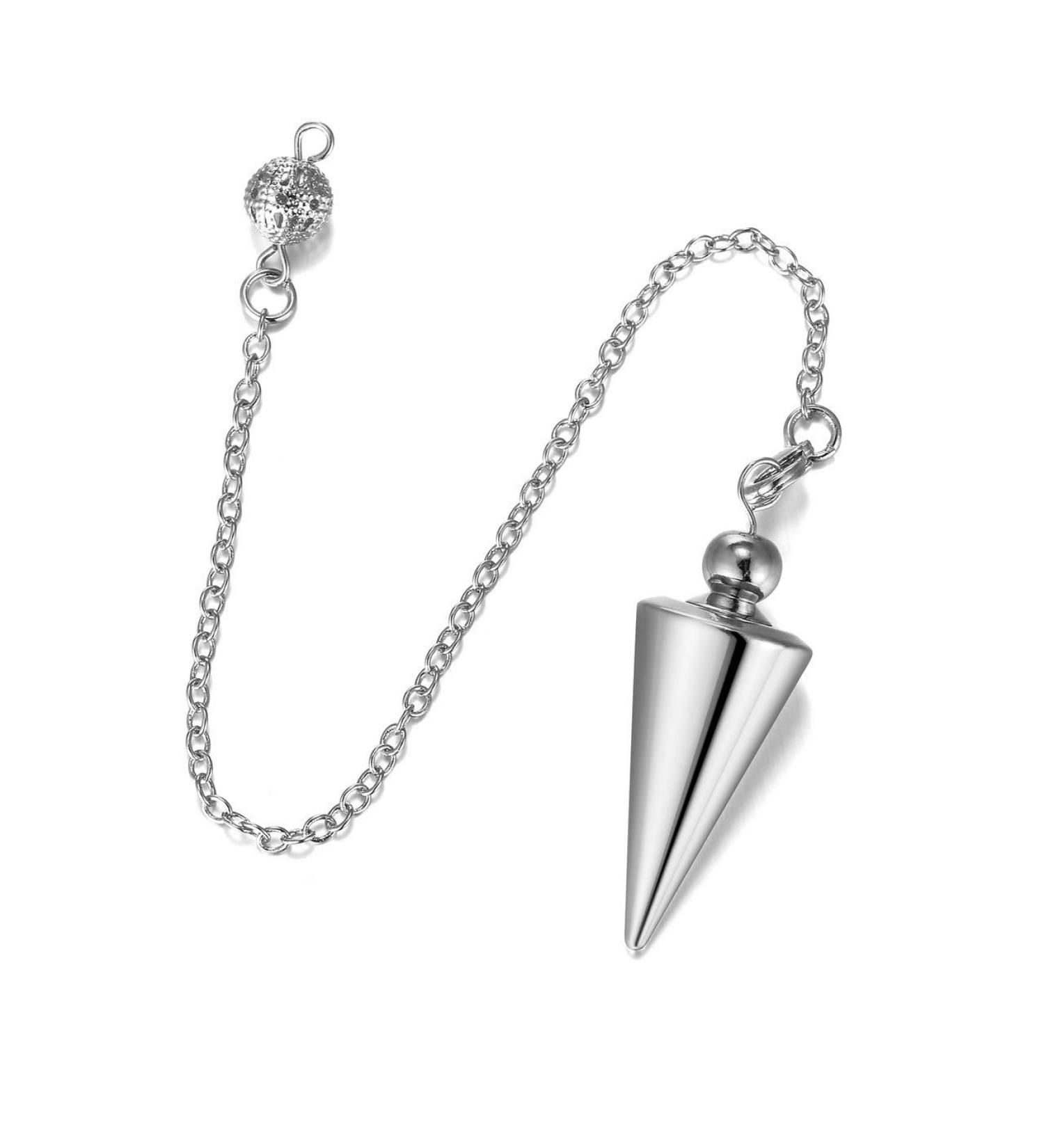 PESOENTH Copper Dowsing Pendulum for Divination and Reiki Healing - Silver Spiral Coil Point for Meditation and Balancing - Buy Online on GoSupps.com