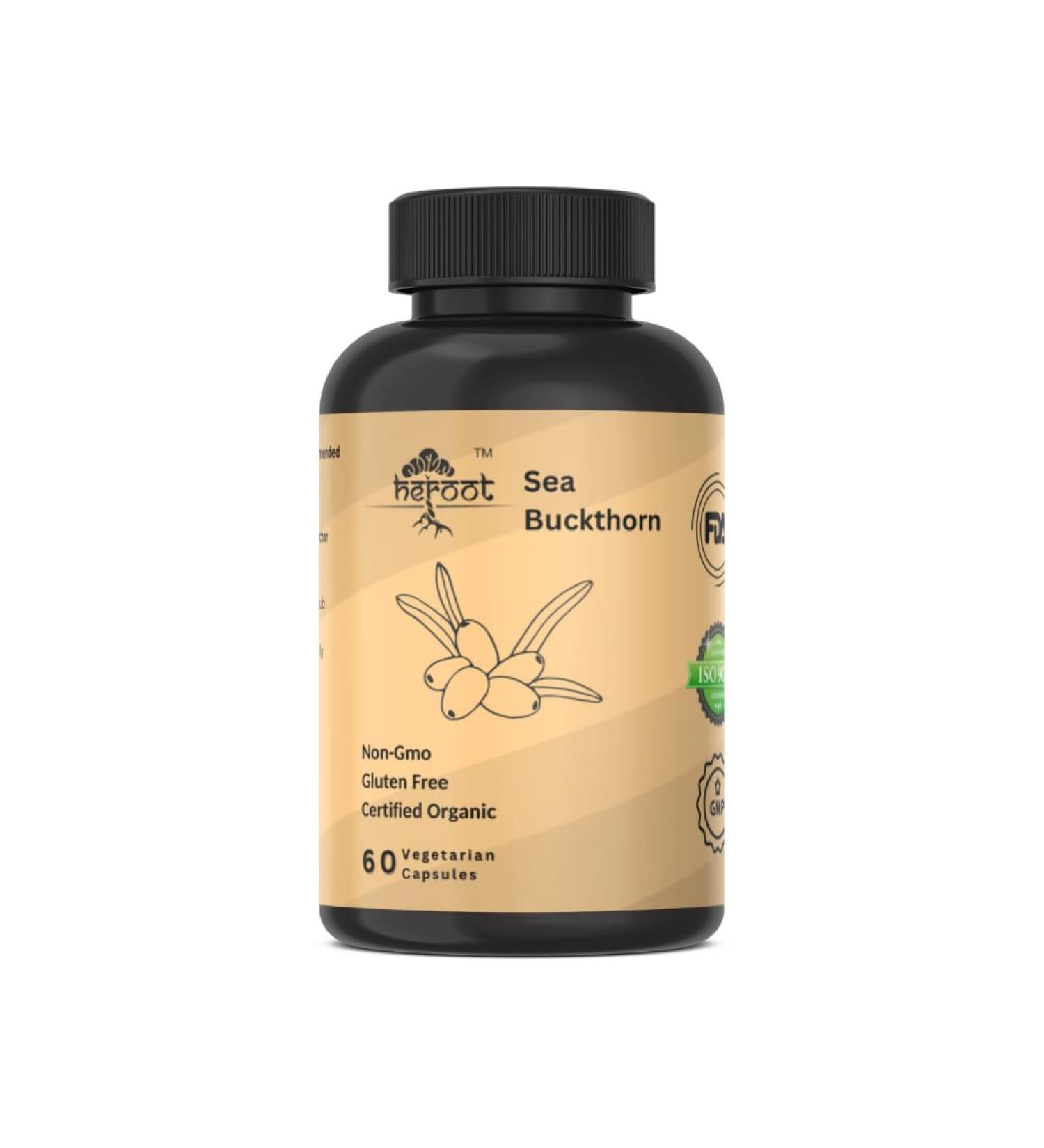 Sea Buckthorn 500mg 120 Capsules 120 Count (Pack of 1) - Buy Online on GoSupps.com