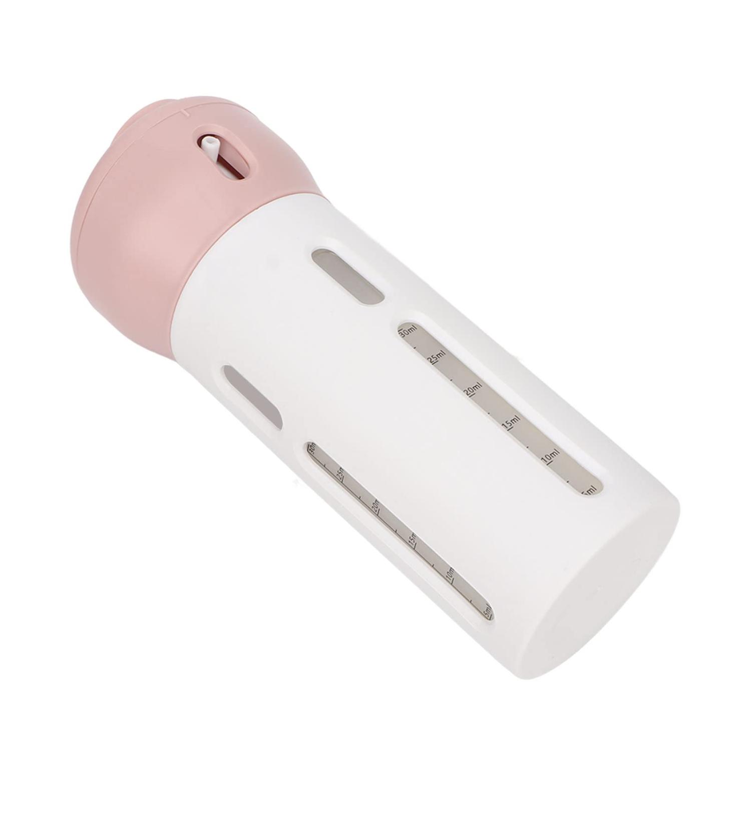 4-in-1 Liquid Dispenser Travel Bottles - Leak-Proof Transparent Portable Shampoo & Conditioner Set (Pink) | International Shipping Available - Buy Online on GoSupps.com