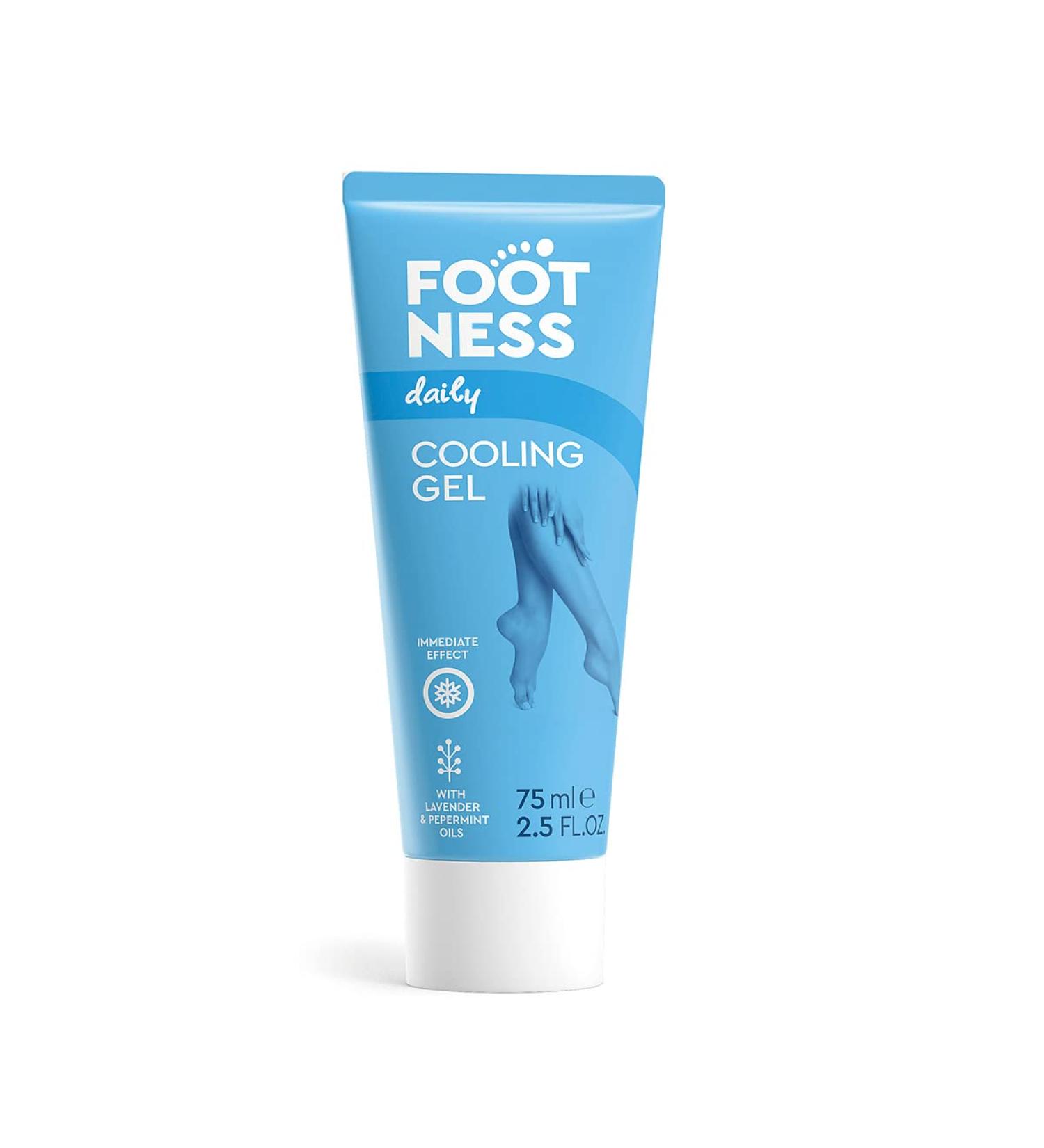 FOOTNESS Cooling Gel - Instant Relief for Burning Legs & Discomfort | 75ml - Shop Internationally - Buy Online on GoSupps.com