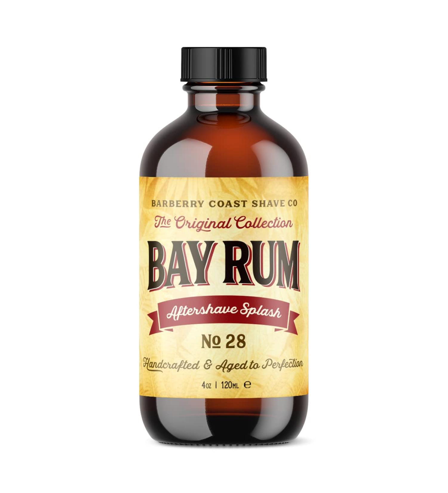 Buy Bay Rum Aftershave Splash for Men - Authentic Bay Oils from Dominican Republic - Natural Ingredients - 4oz - Barberry Coast Shave Co - Buy Online on GoSupps.com