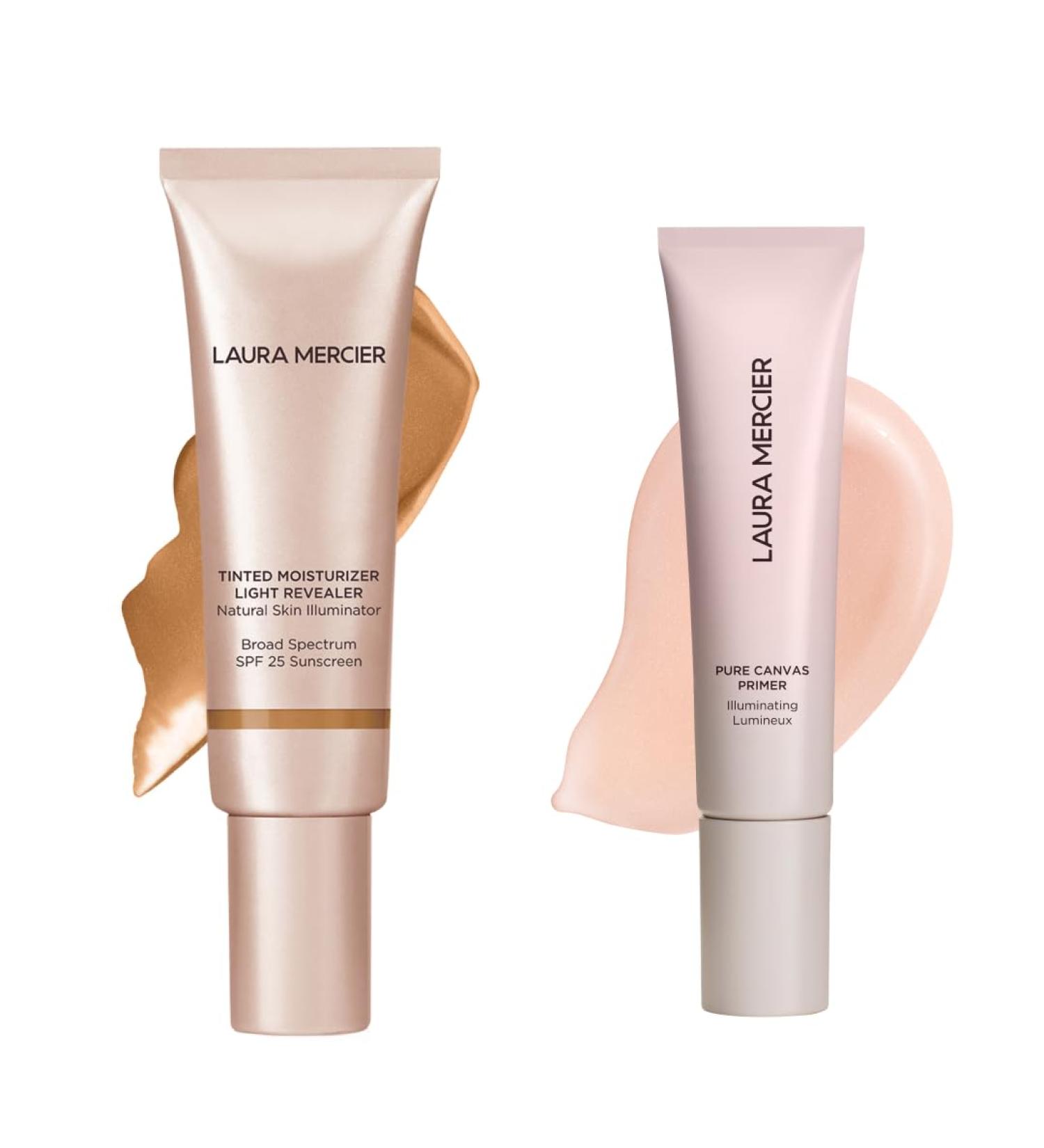Laura Mercier Tinted Moisturizer Light Revealer with SPF 25 Luminous Finish Shade 5W1 Tan and Pure Canvas Primer Illuminating Improves and Extends Wear of Makeup Radiant Finish Bundle - Buy Online on GoSupps.com