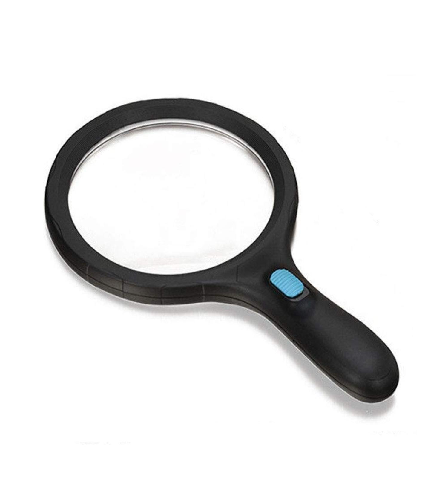 Boutique vergrootglas Draagbaar vergrootglas Led-vergrootglas 1 8x 5x verlicht vergrootglas Handheld met 12 led-verlichting Leesvergrootglas Dubbele glazen lens voor senioren Lezen munten postzegels M