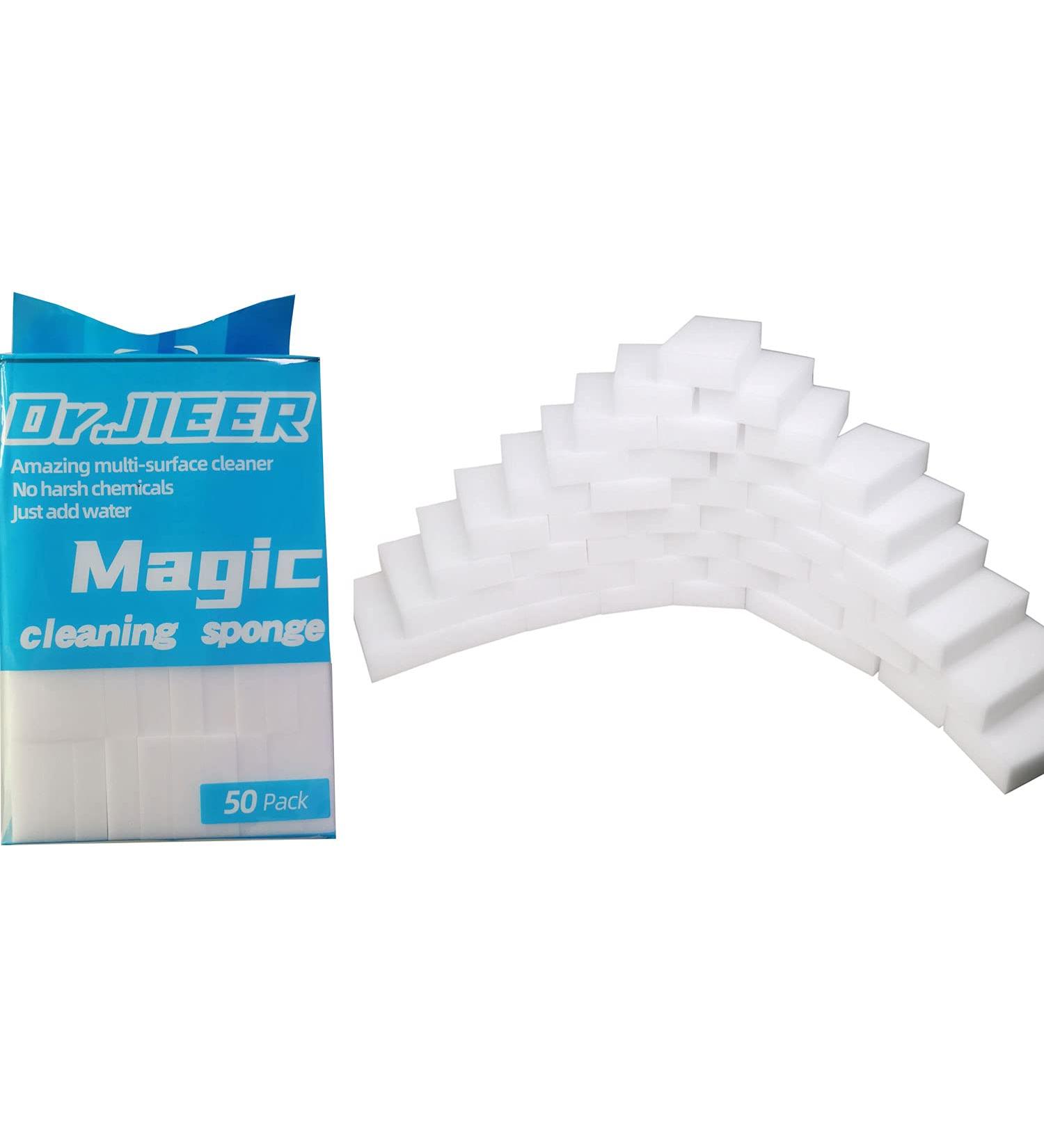 Dr.JIEER Magic Sponge Eraser 50 Pcs/Lot - Multi-Functional Melamine Foam Cleaner - Buy Online on GoSupps.com