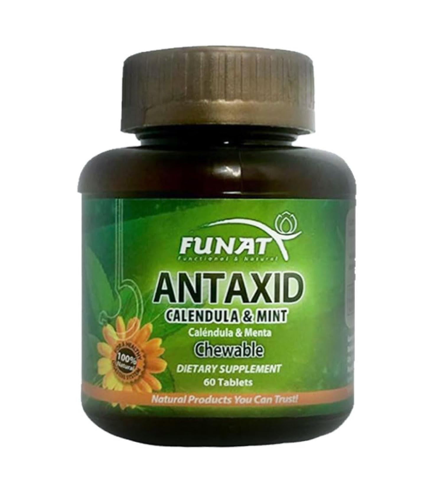 Buy Antaxid Calendula & Mint - 60 Chewable Tabs for Stomach Relief | Soothing Acid Reflux & Fullness - Buy Online on GoSupps.com