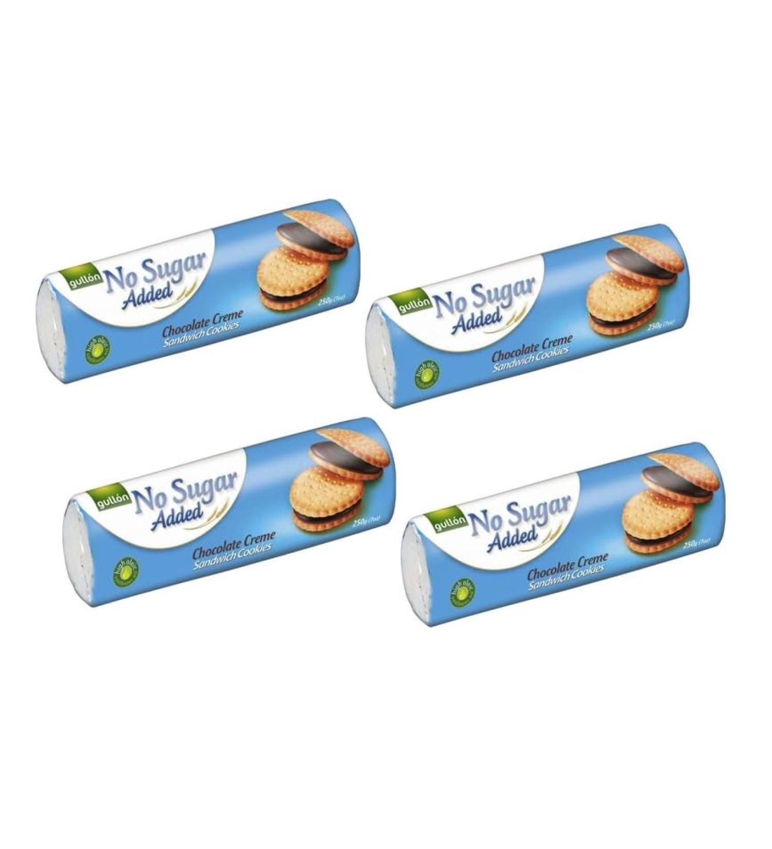 Zamfoods Chocolate Cream Cookies No Sugar Added Gullon Sandwich Biscuits 250g each great choice for diabetics gift for friends and family. (10) - Buy Online on GoSupps.com