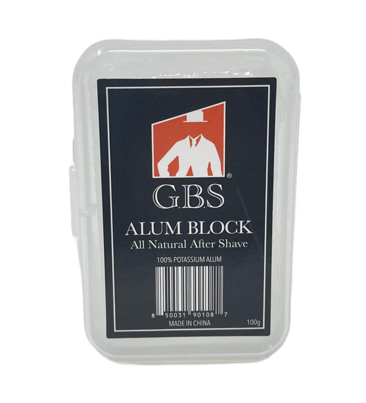 G.B.S Alum Block All Natural Deodorant with Case - After Shave Essential for Wet Shavers - Remedy for Nicks/Cuts - Pack of 1 - Buy Online on GoSupps.com