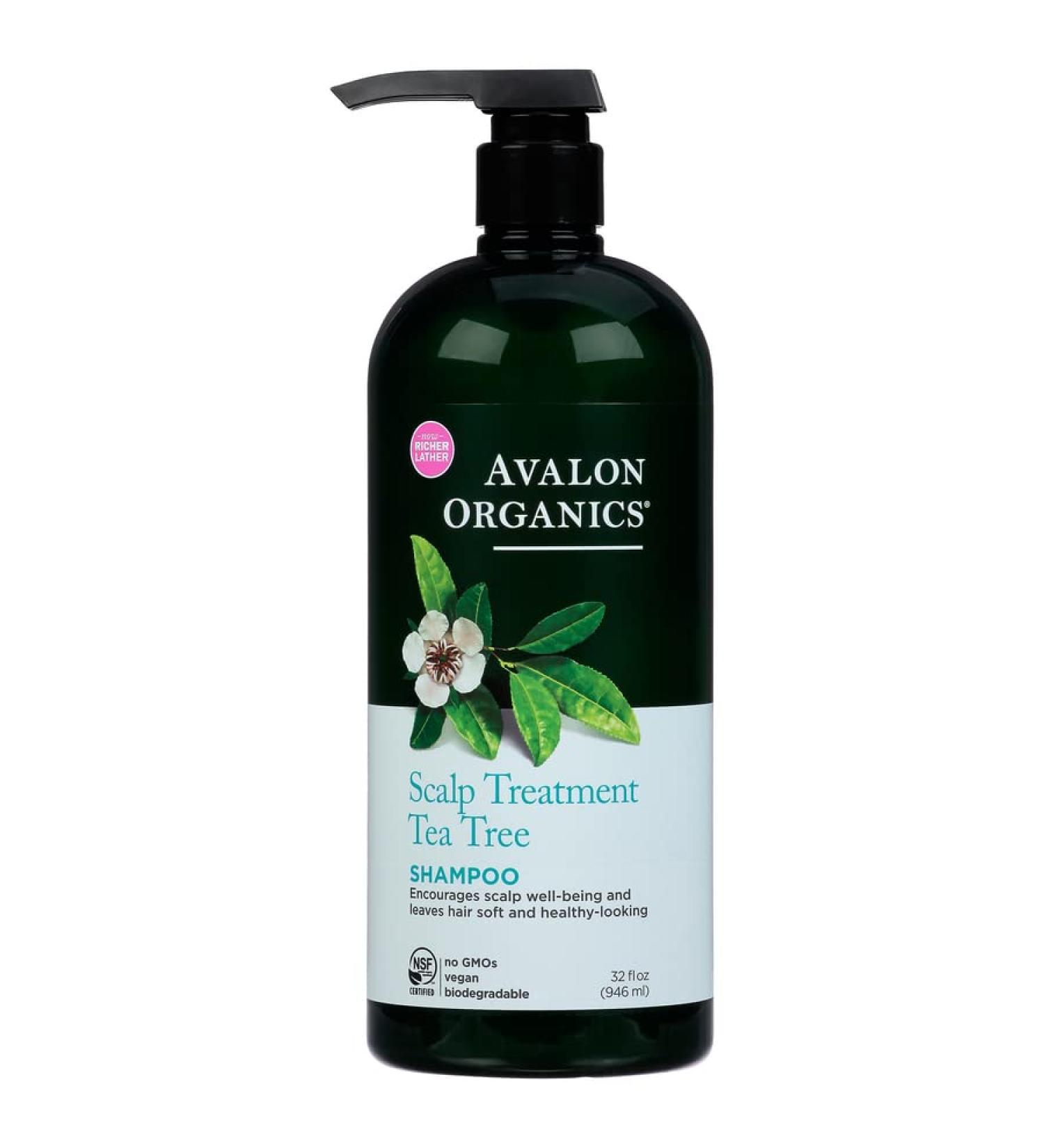 Avalon Organics Tea Tree Scalp Treatment Shampoo - 32 oz (Pack of 1) - Buy Online on GoSupps.com