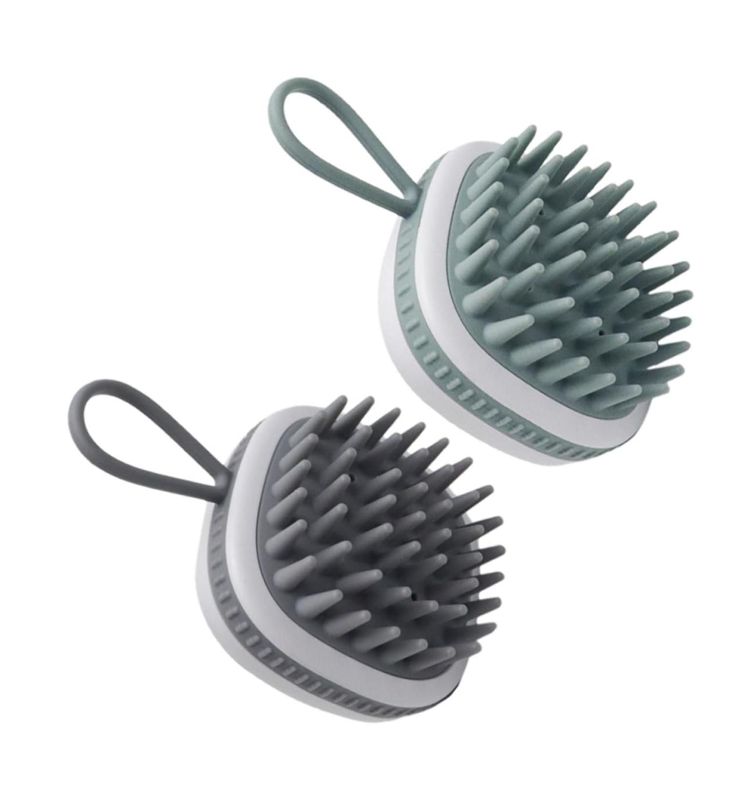 WOONEKY Silicone Shampoo Comb Set - 2 Pack Scalp Brushes for Effortless Hair Washing & Scalp Care - Buy Online on GoSupps.com