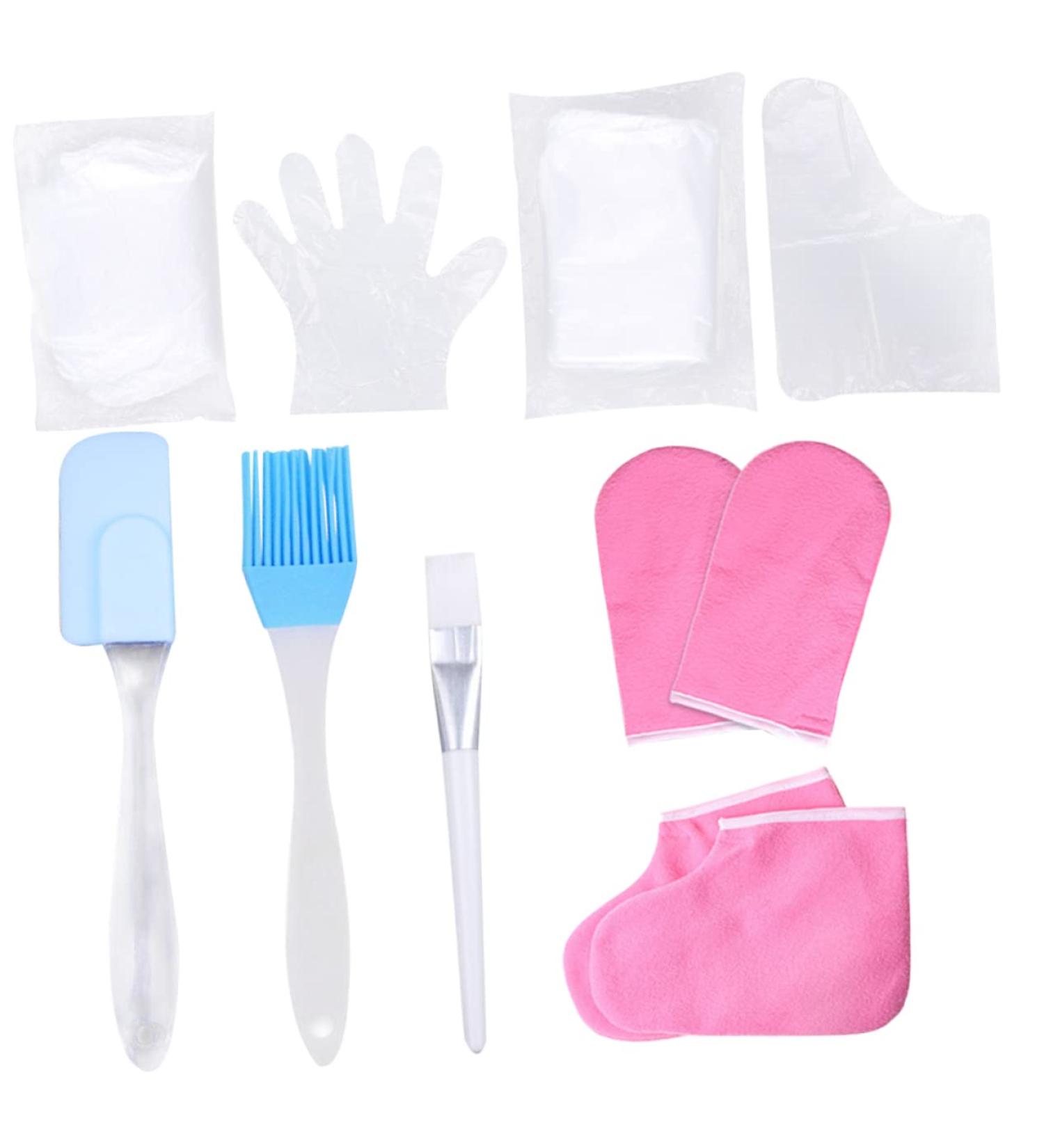 Mikinona 1 Set Hand and Foot Care Set Pedicure Foot Spa Paraffin Wax for Hands Spa Accessories Warm Socks Hand Moisturizer Foot Care Supplies Thermal Socks Work Pp Product Soothing 17.5x6cm Pink - Buy Online on GoSupps.com