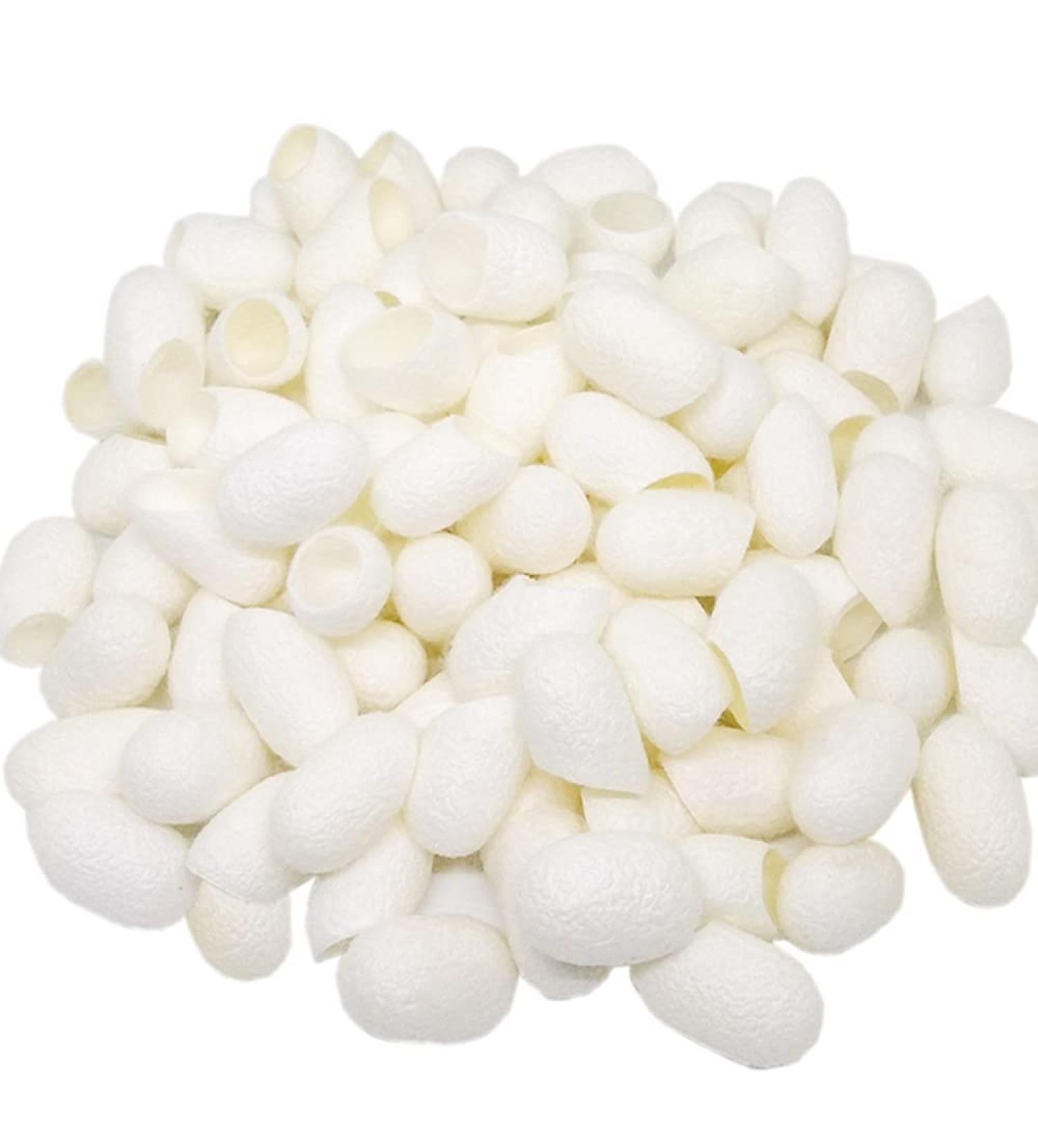 TTSAM 100pcs Natural Silk Cocoons for Facial Cleansing and Massage | Healthy Skin Care Scrub | Facial Cleanser Balls - Buy Online on GoSupps.com