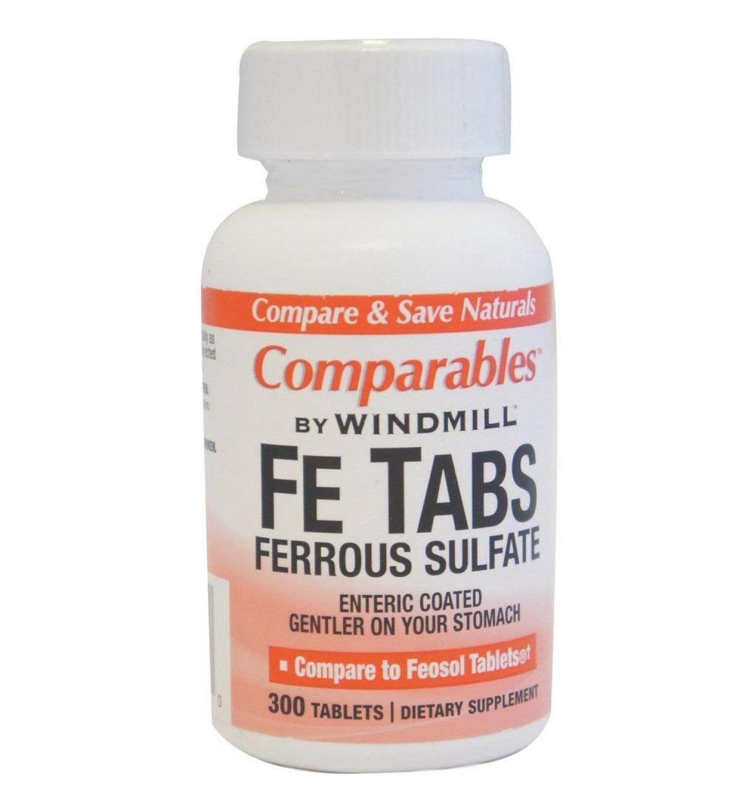 Comparables by Windmill Fe Tabs Ferrous Sulfate Tablets 300 Tablets