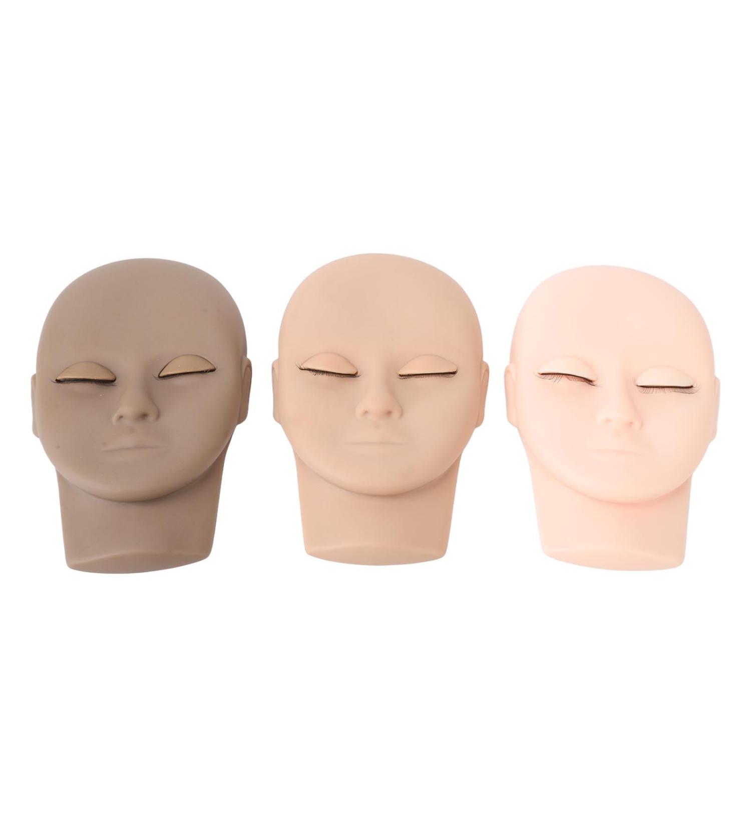 3D Face Eyelash Extension Practice Model | Removable Eyelids Makeup Training Tool - International Shipping - Buy Online on GoSupps.com