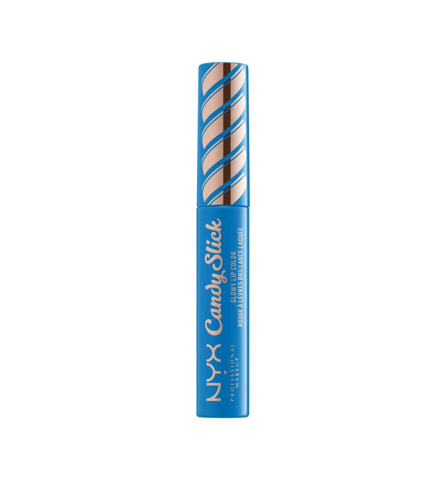 NYX Candy Slick Glowy Lip Color Gloss - Extra Mints (Aqua Teal) | 1 Count Pack | Long-lasting shimmer for vibrant lips - Buy Online on GoSupps.com