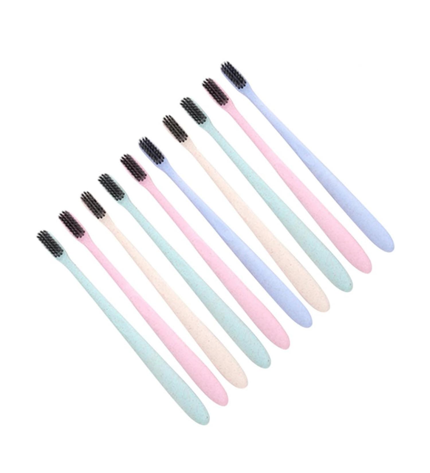 Eco-Friendly Compostable Adult Toothbrush - Soft Natural Manual Toothbrush for Family Use - Buy Online on GoSupps.com