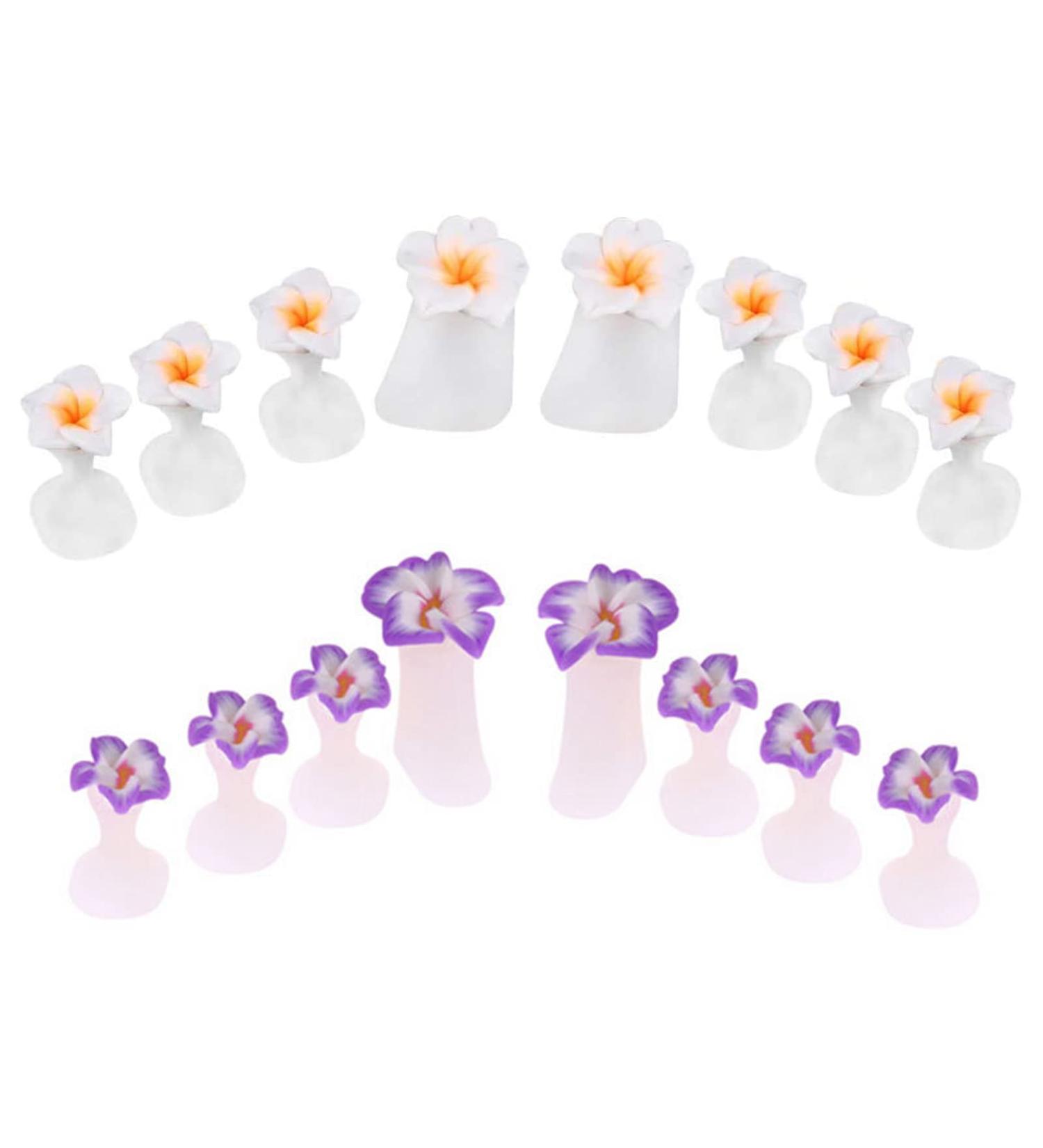 Silicone Flower Toe Separator Spacers - 16-Piece Set for Nail Art & Pedicures - Buy Online on GoSupps.com