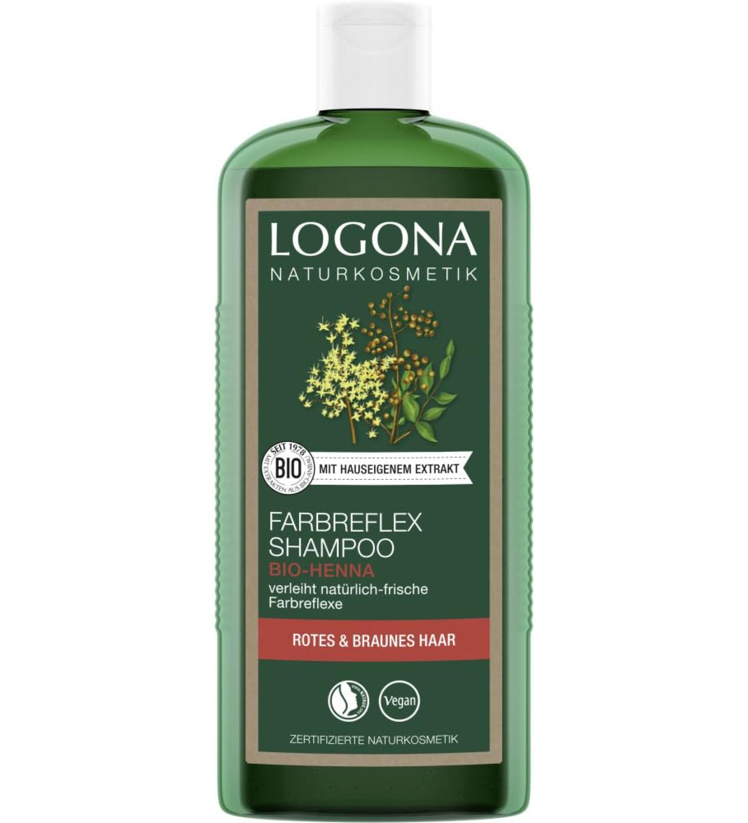 LOGONA Naturkosmetik Logona Farbreflex Organic Henna Shampoo 6 x 250 ml