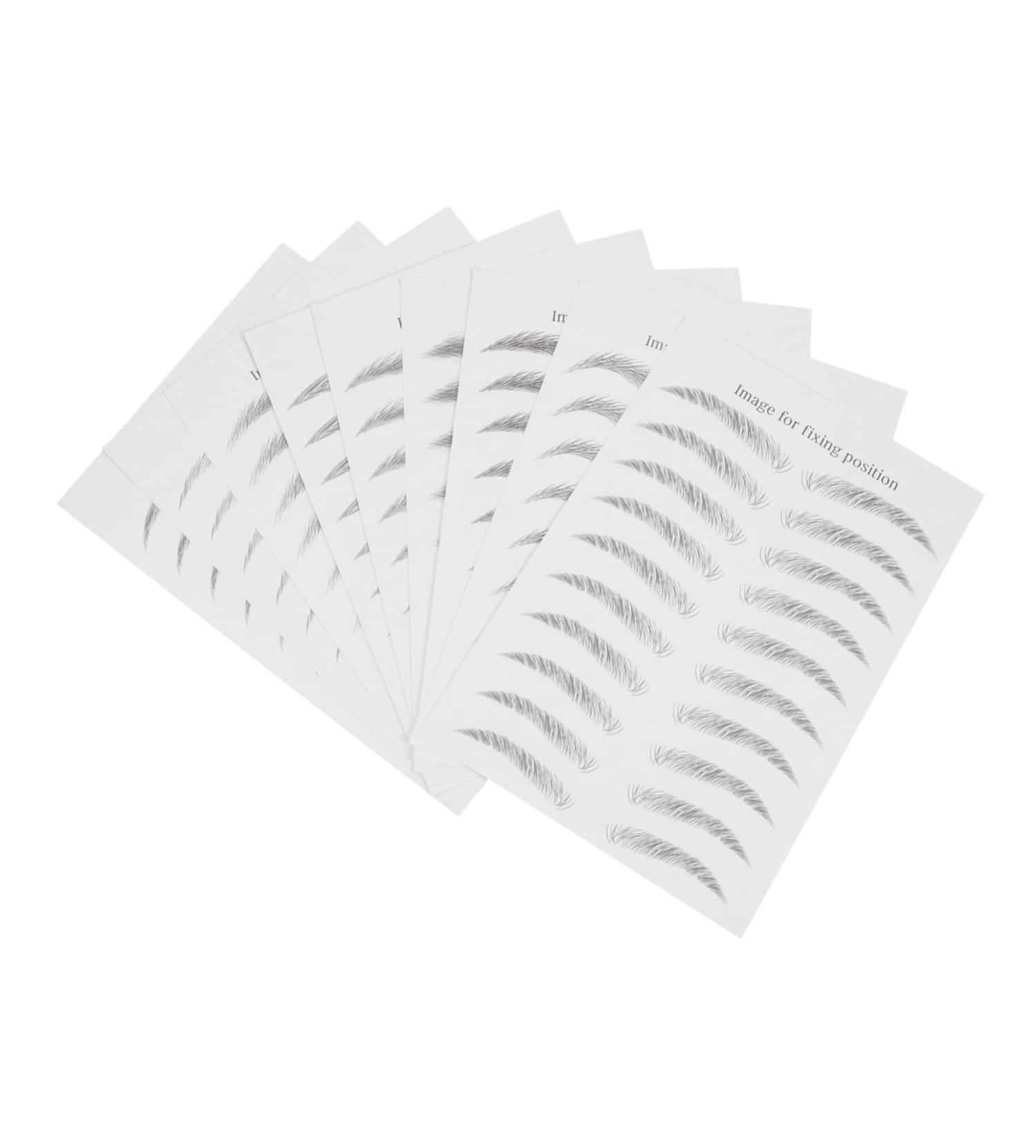 Baluue 9 Sheets Makeup Cosmetics Eyebrow Tattoos for Women Brow Makeup Grooming Shaping Authentic 21.50X14.50X0.10CM Black - Buy Online on GoSupps.com