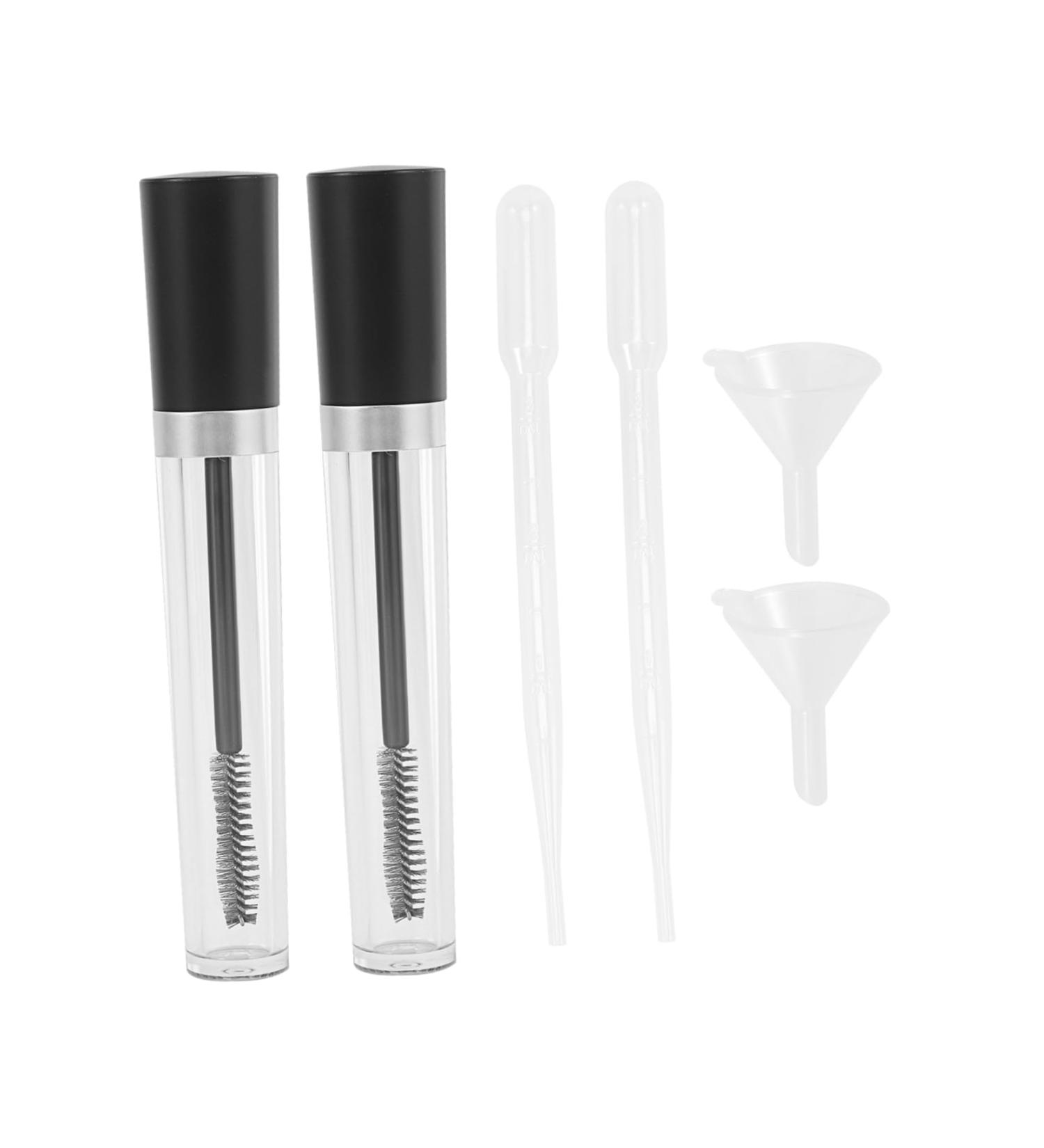 VINTORKY 2 Sets Empty Mascara Tube Bottle Lash Cosmetics Clear Eyelash Mascara Lash Kit Funnel Black Plastic - Buy Online on GoSupps.com