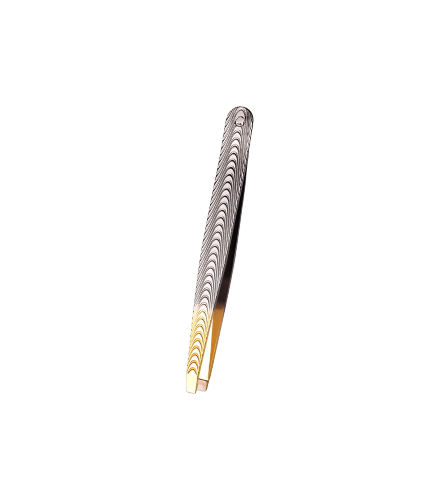Slanted Stainless Steel Eyebrow Tweezers - Anti-Skid Sharp Tweezers for Facial Hair - Buy Online on GoSupps.com