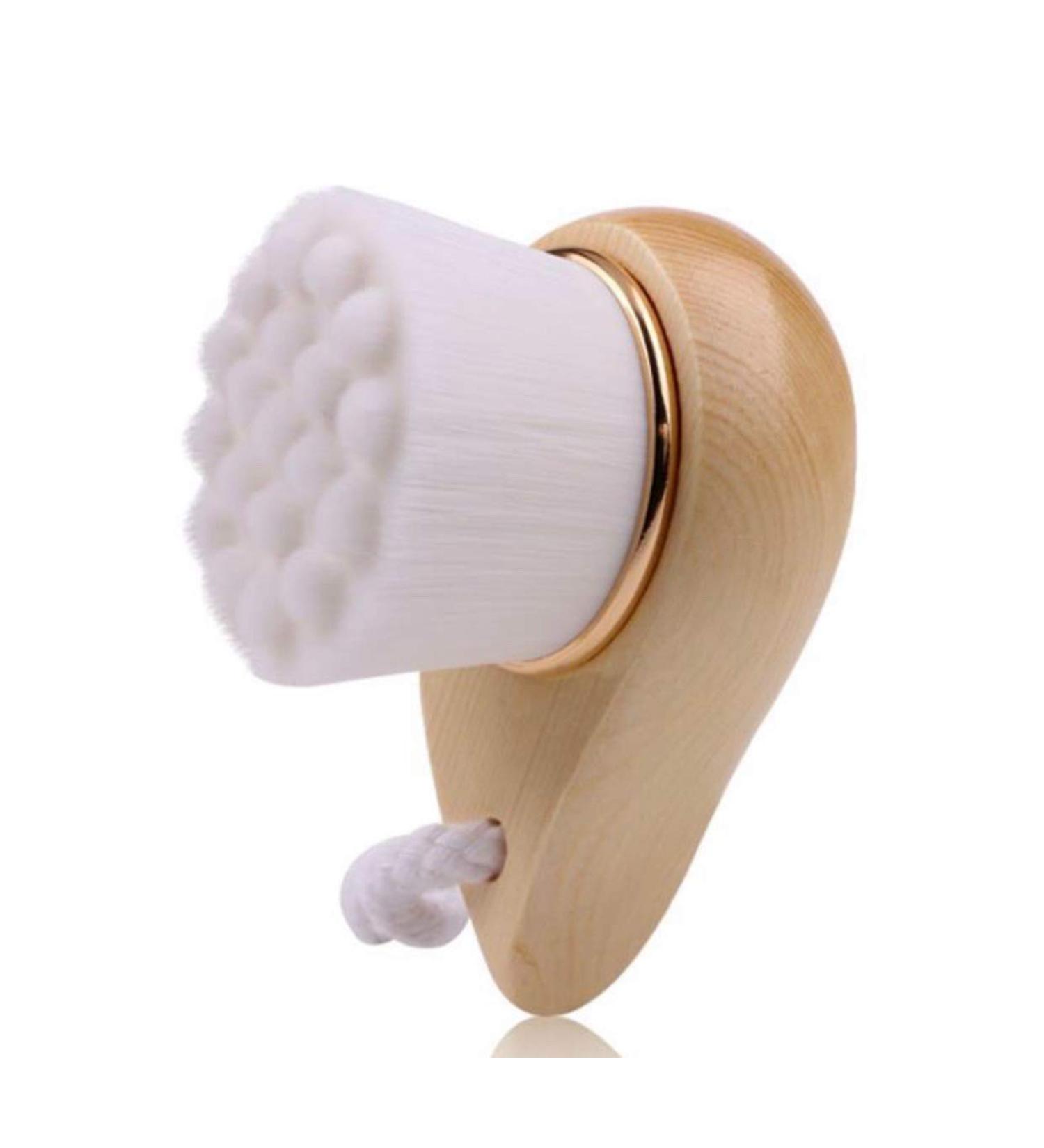 Buy BeNat Facial Bamboo Wood Handle Cleansing Brush - Extra-Soft Fiber Facial Brush - Eco-Friendly White Skincare Tool for All Skin Types - International Shipping Available - Buy Online on GoSupps.com