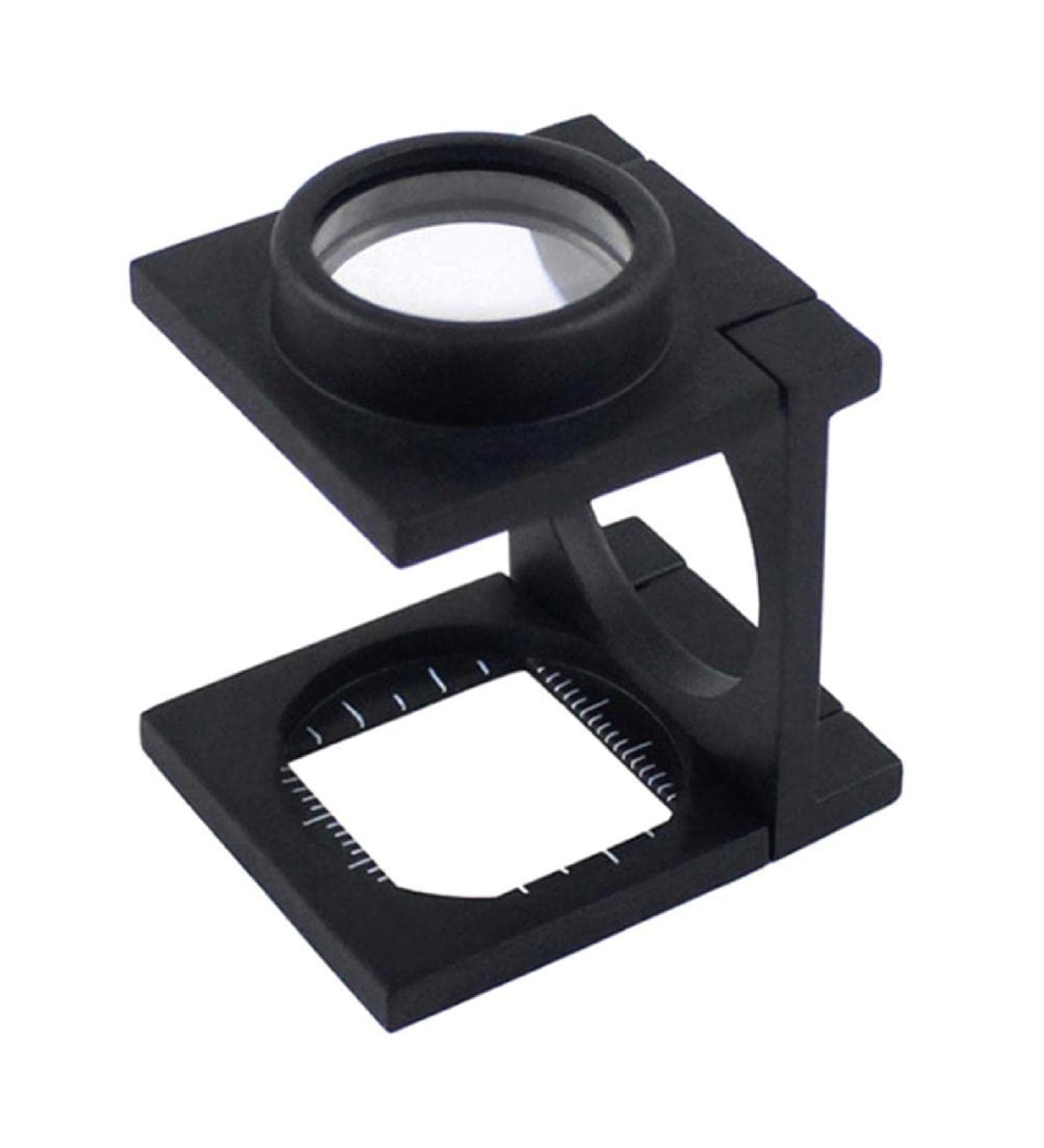 Magnifying Glass 10X Mini Three-Folding Magnifier Metal Magnifier Magnifying Glass with Scale for Textile Optical Pocket Magnifier for Reading Foldable Magnifier Loupe- with Scale for Textile Optical - Buy Online on GoSupps.com