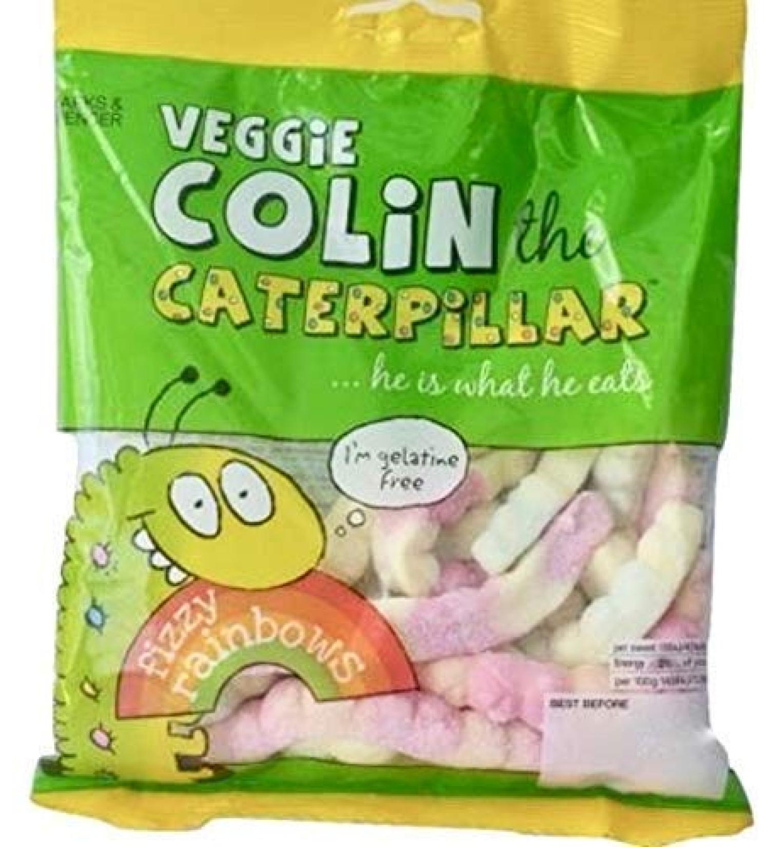 Marks and Spencer Veggie Colin La Chenille Fizzy Rainbows 150 g