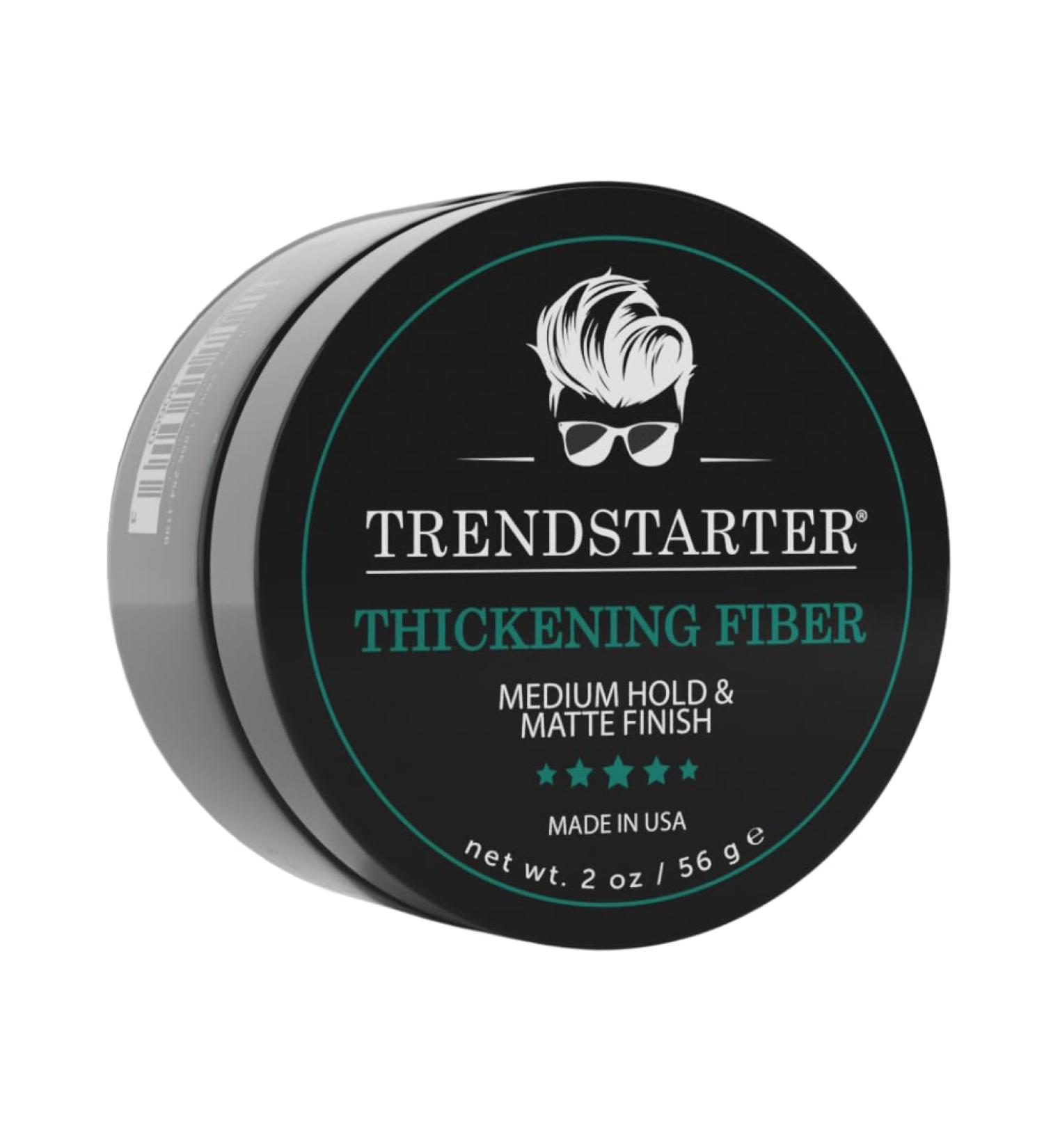Buy TRENDSTARTER Thickening Fiber (2oz) - Travel Size Hair Clay Pomade for Medium Hold & Matte Finish - Premium Water-Based Styling Product - All-Day Hold International Shipping Available - Buy Online on GoSupps.com
