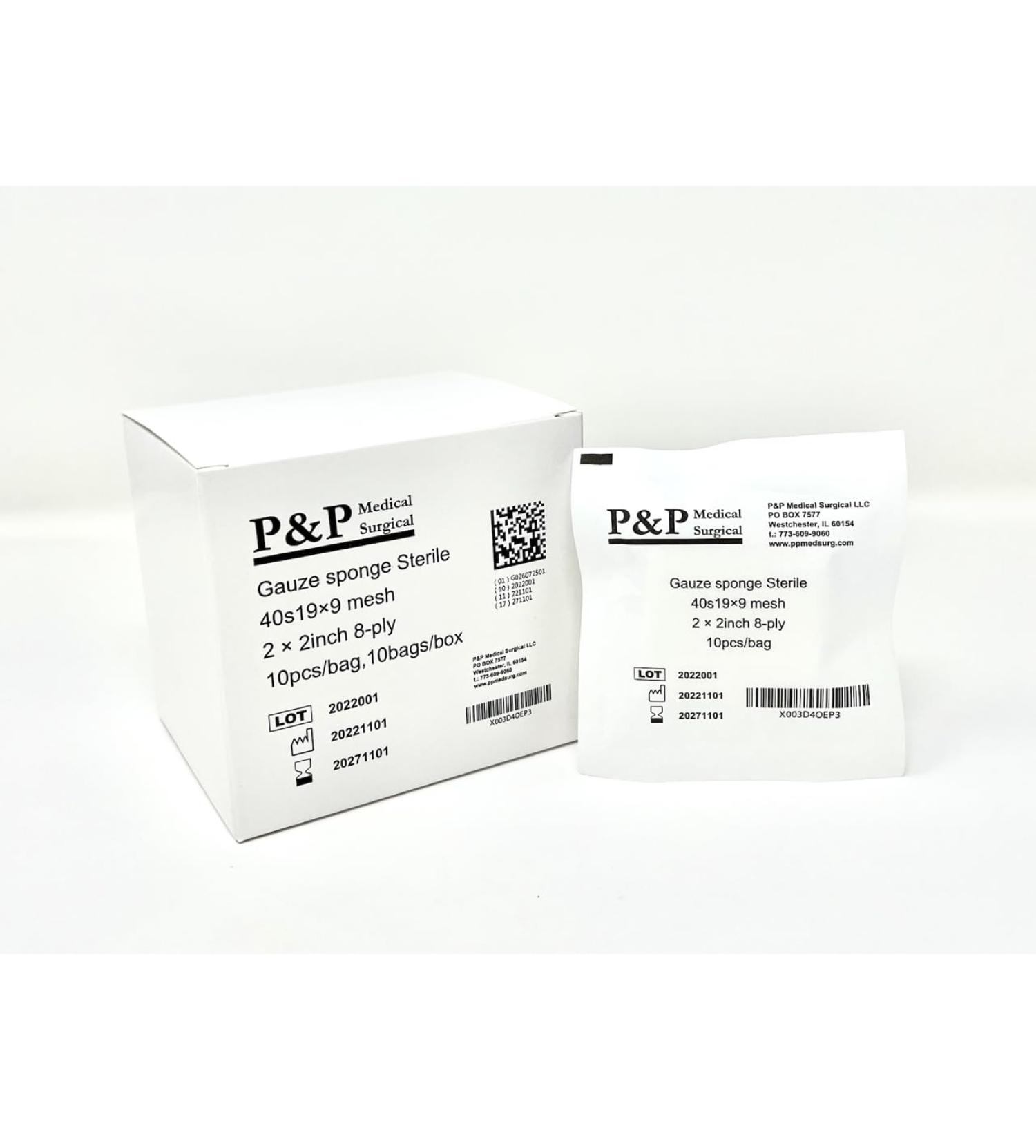 Buy High-Grade Sterile Gauze Surgical Sponges 2x2 - 1000 Per Box | Premium Quality 8-Ply All-Purpose Pads for Medical Use - International Shipping Available - Buy Online on GoSupps.com