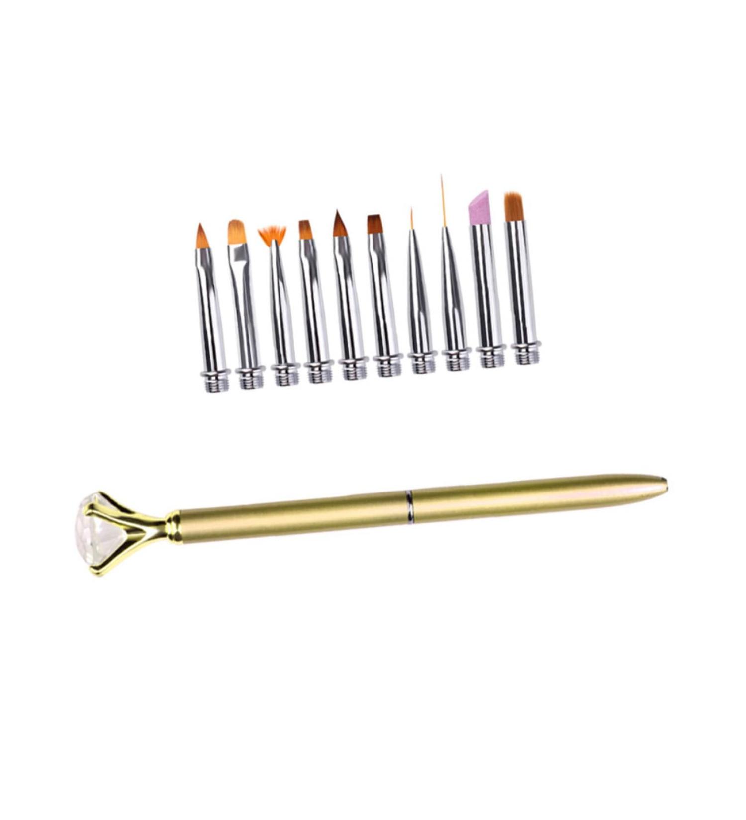 Beavorty 1 Set nail art pen nail polish liner nail painting brush nail decoration brush nail brush pen nail art brush nail drawng brush kit de manicura Nail Pen quartz 19.5*10cm Golden - Buy Online on GoSupps.com