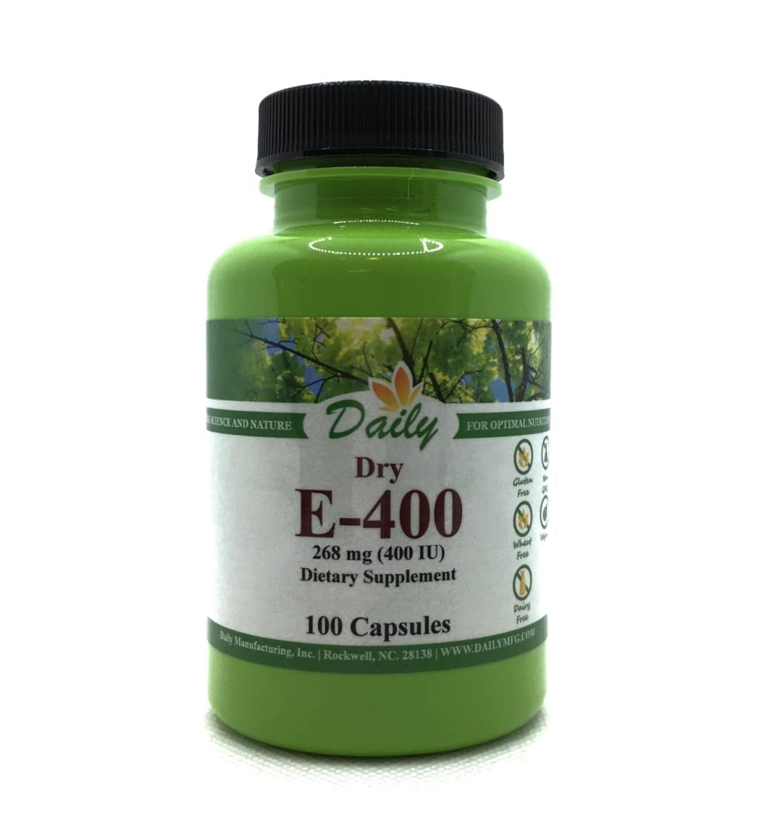 Daily Manufacturing Vitamin E Dry (268 mg 400 IU) - Buy Online on GoSupps.com