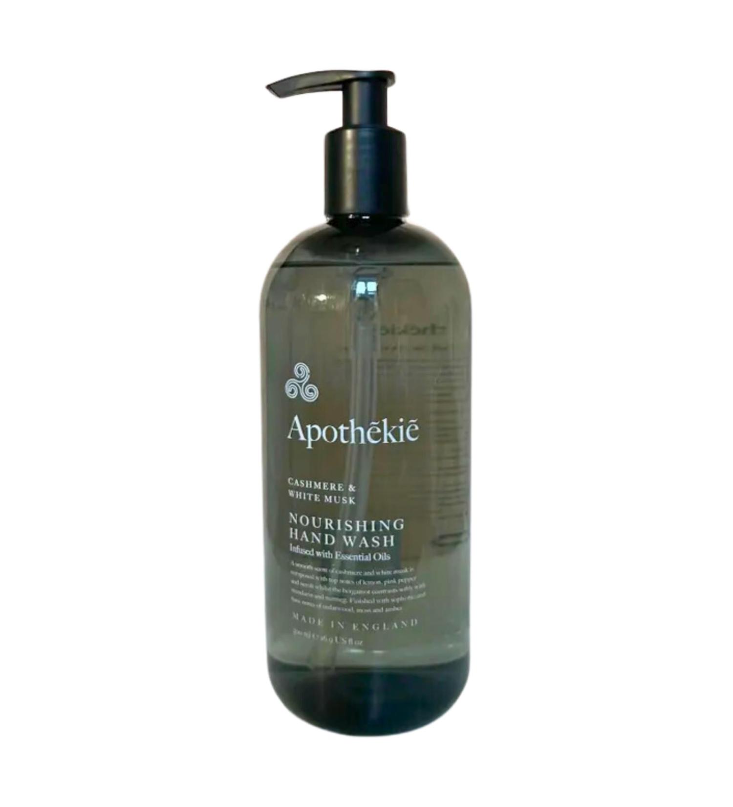 Apothekie Luxury Hand Wash Infused with Essential Oils 500ml - Made in UK (Cashmere & White Musk) - Buy Online on GoSupps.com