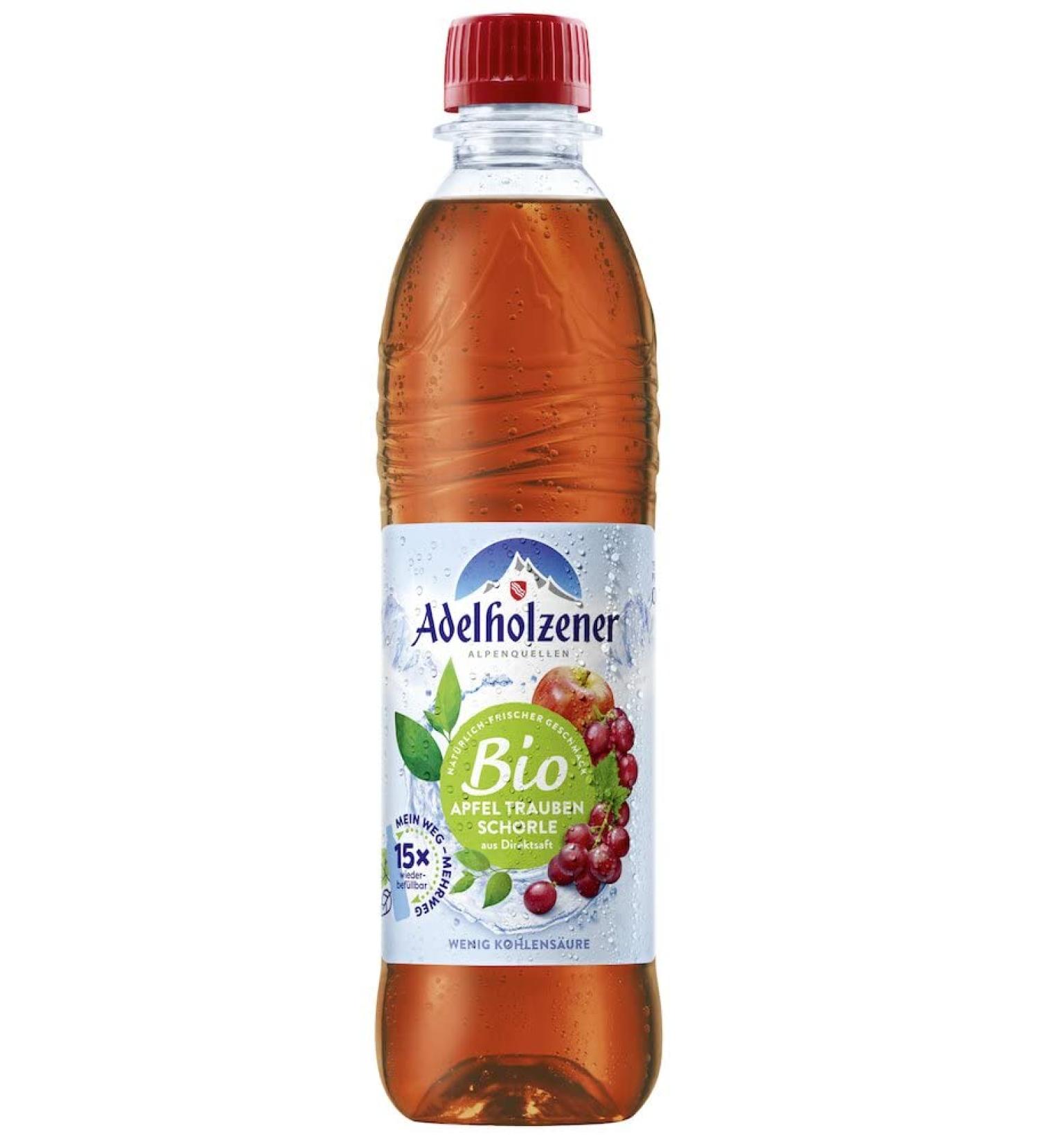 Adelholzener ORGANIC Schorle Apple Grape (2 x 0.50 l) Apple 500 ml (pack of 2)